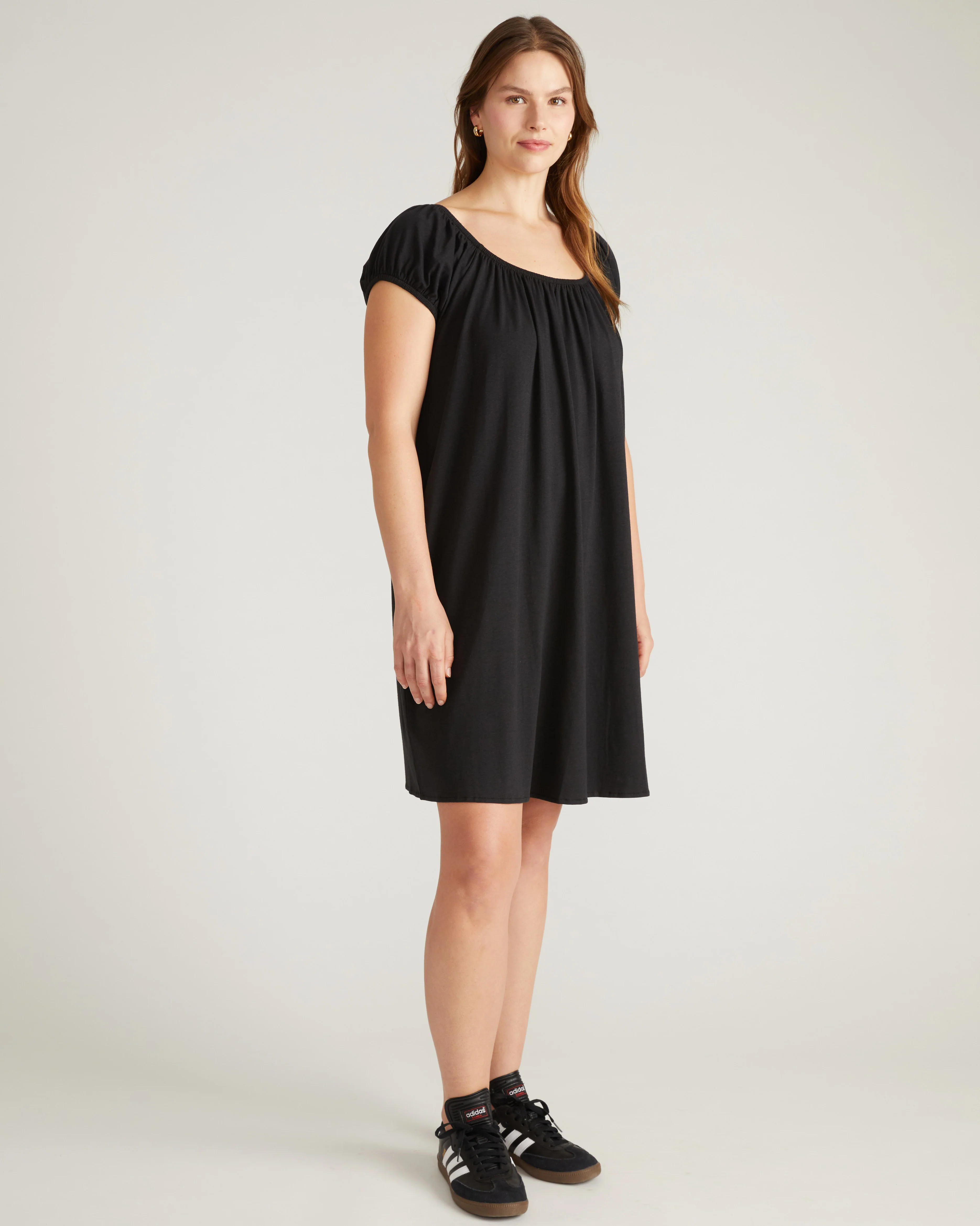 Lilian Short Sleep Dress - Black - Image 2