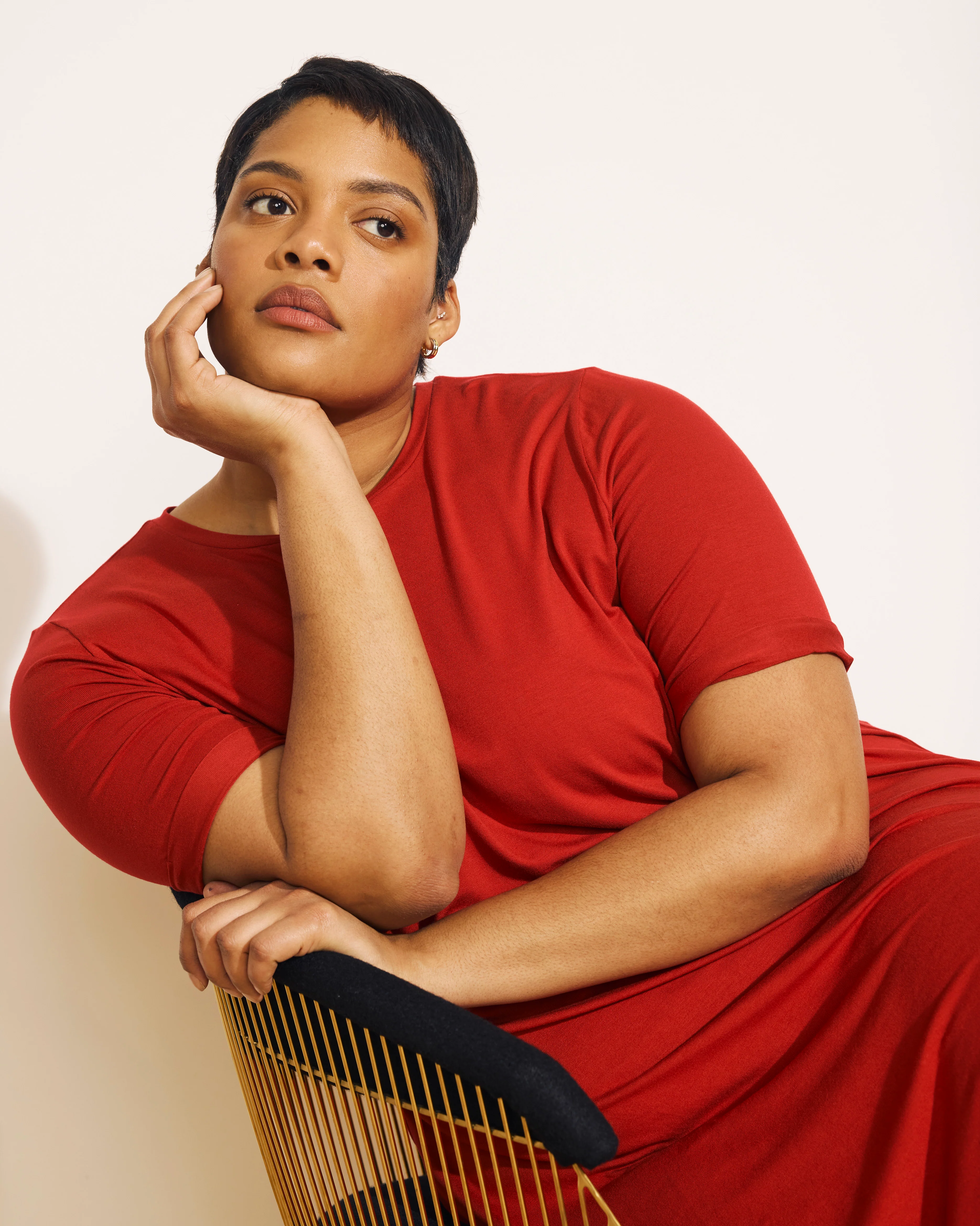 Lily Liquid Jersey Dress - New York Red - Image 2