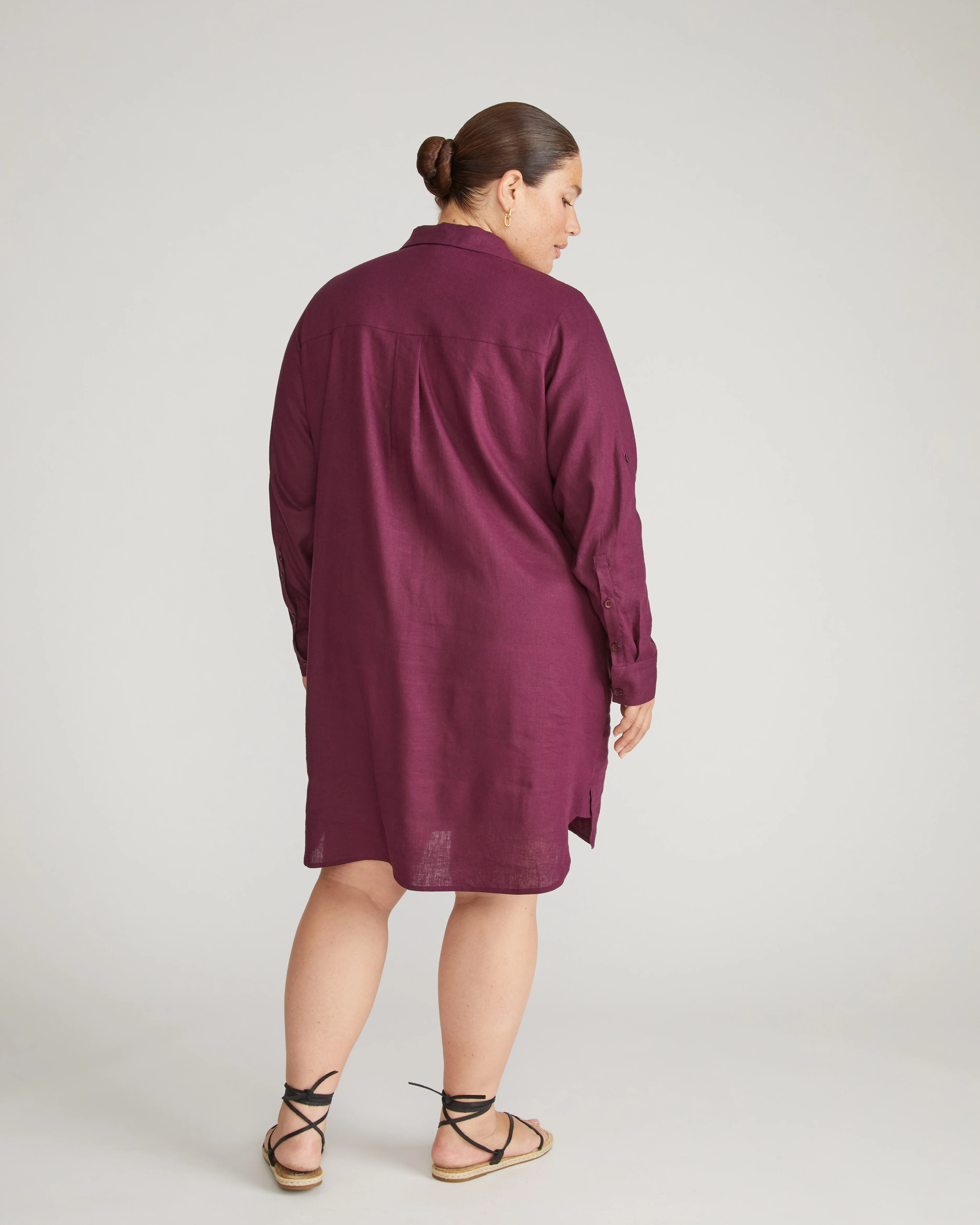 Linen Rubicon Shirtdress - Acai - Image 6