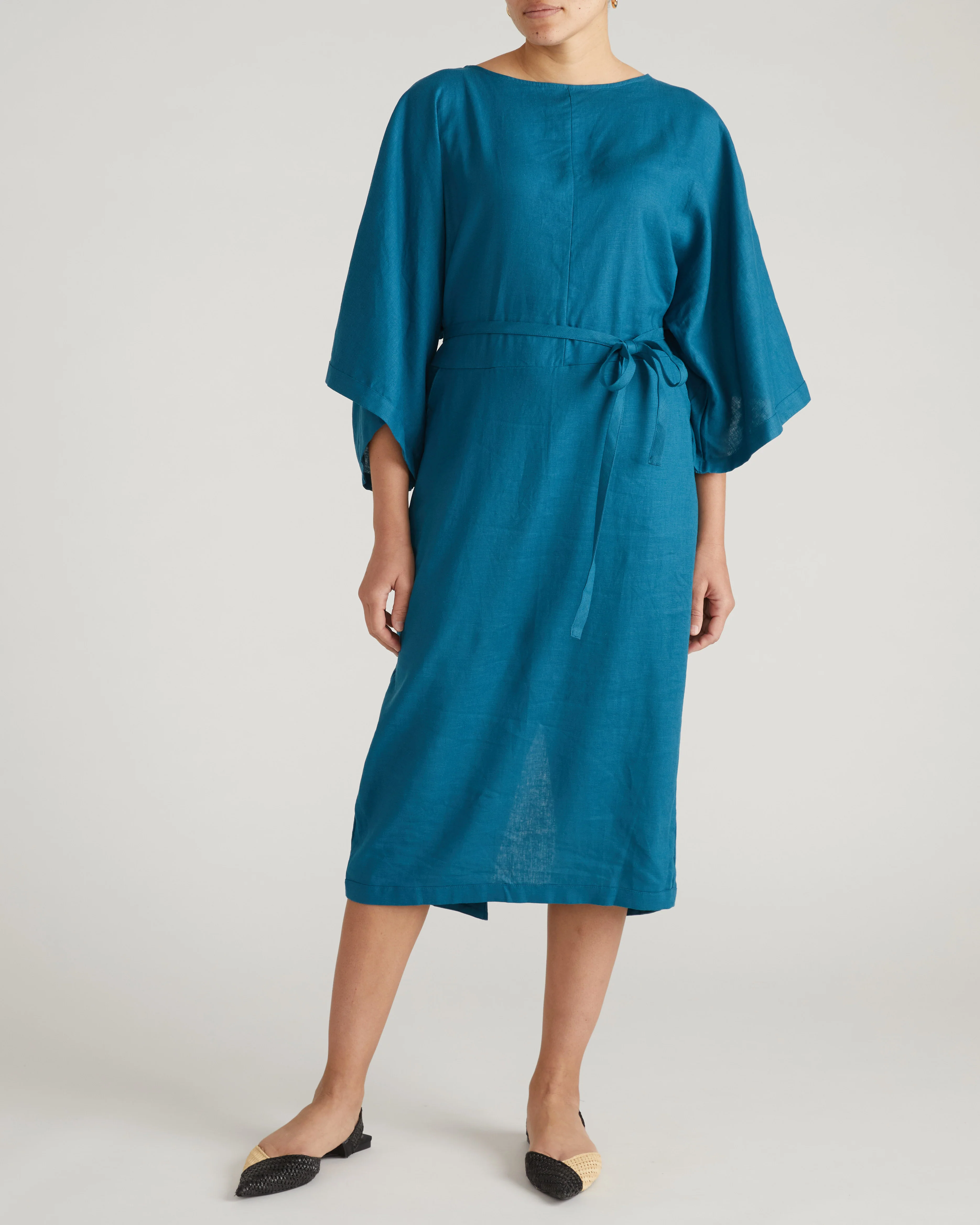 Lio Linen Dress - Ink Blue - Image 3
