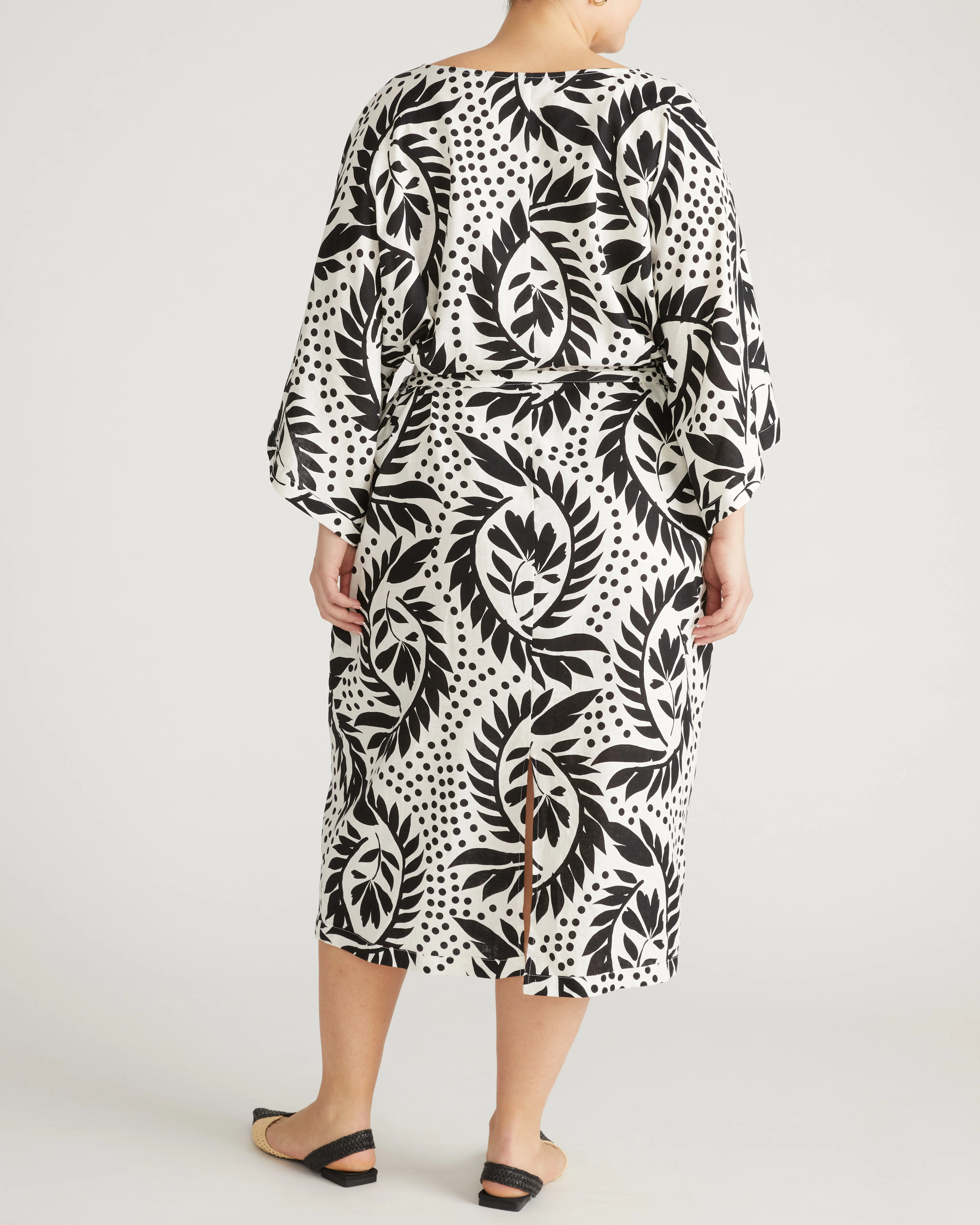 Lio Linen Dress - Vine Print - Image 7