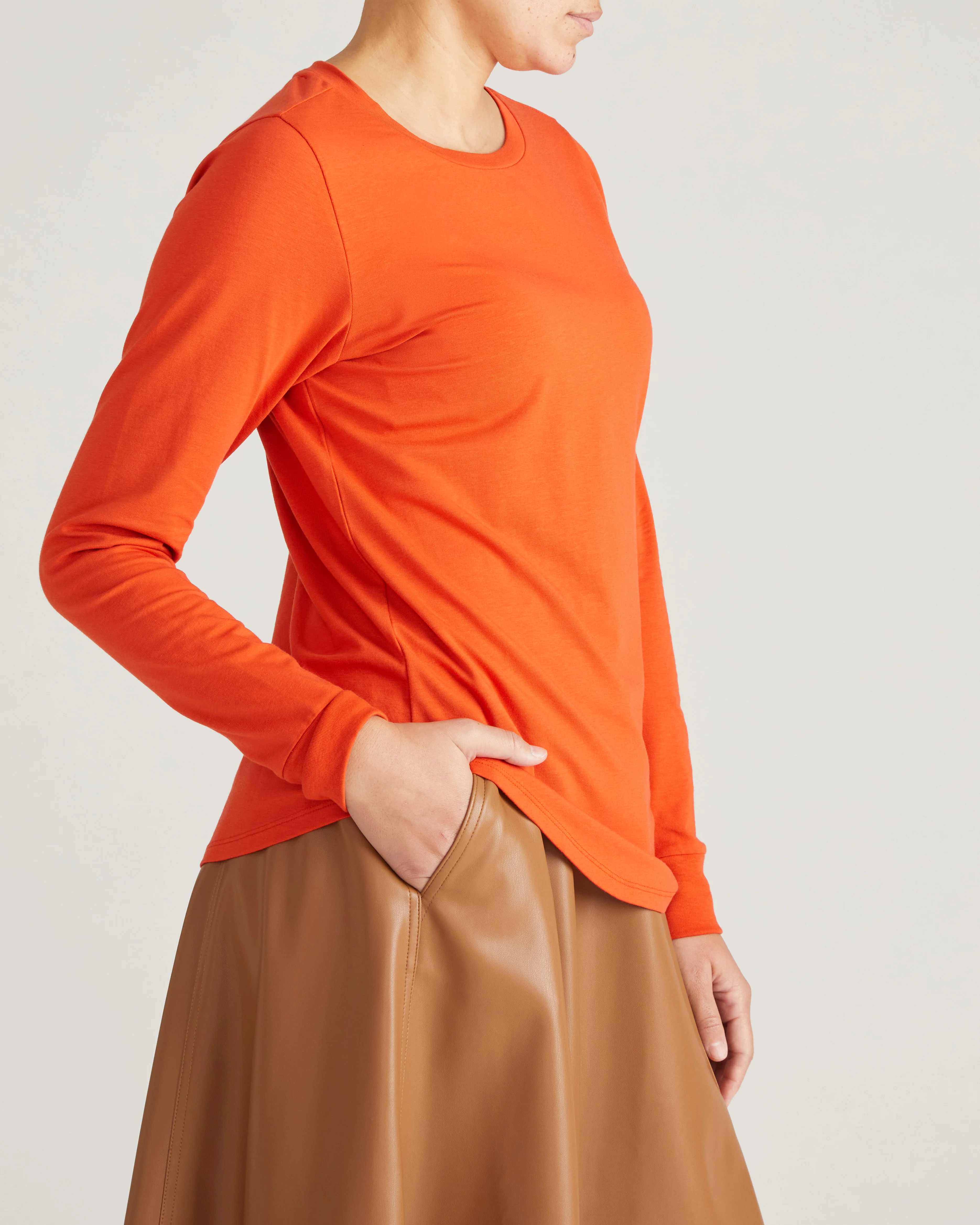 Long Sleeve Tee Rex - Orange Flame - Image 3