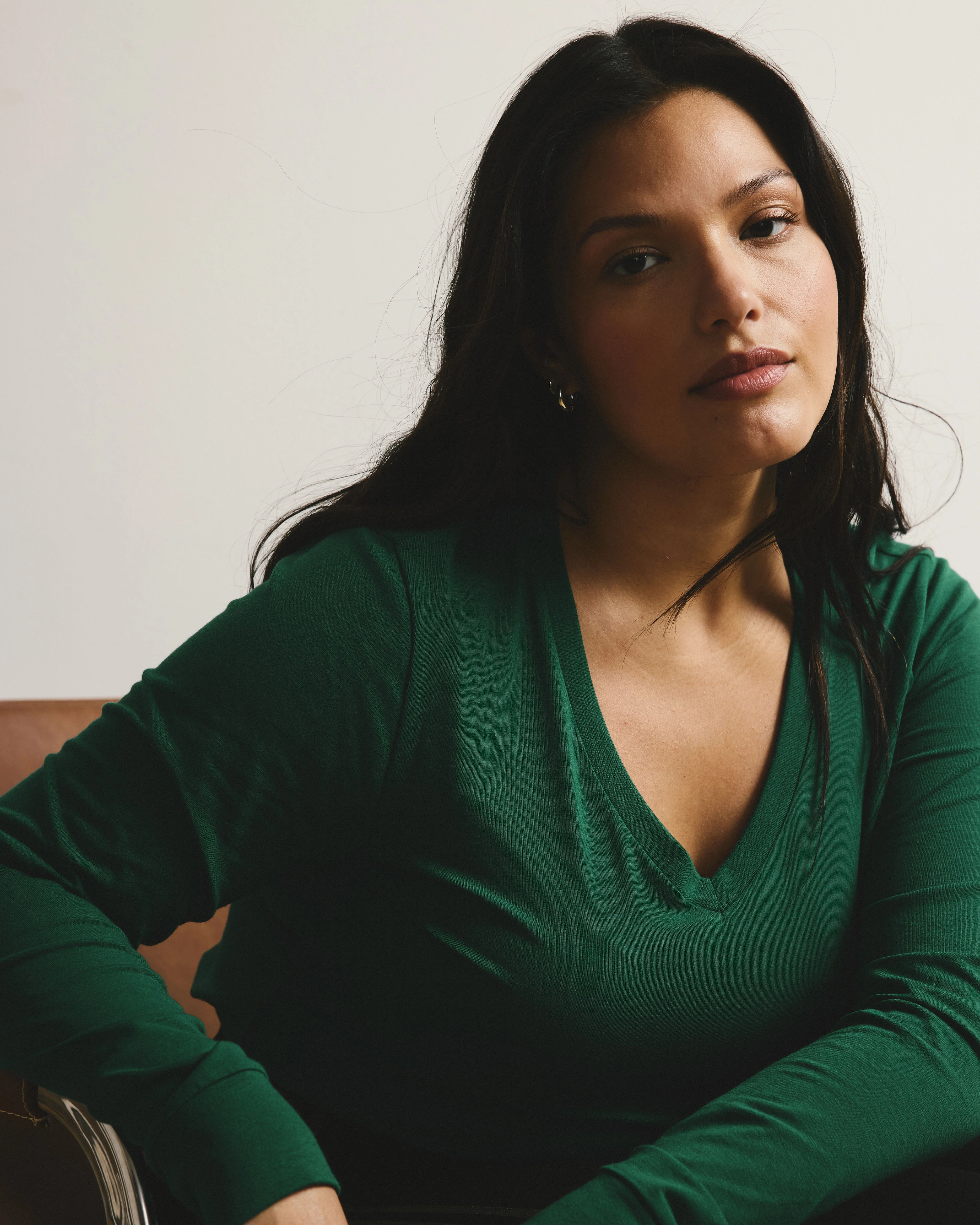Long Sleeve V Rex - Aventurine - Image 3