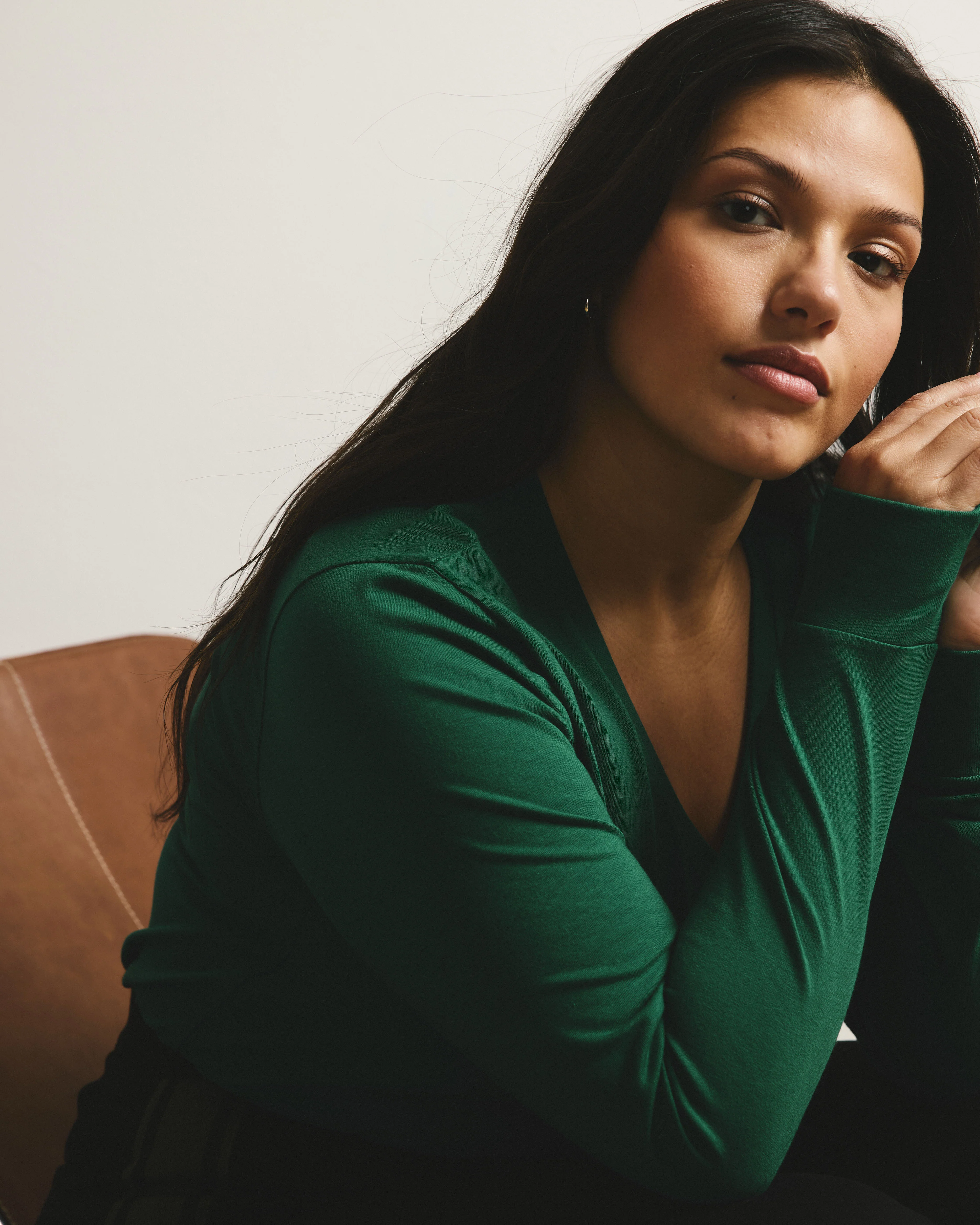 Long Sleeve V Rex - Aventurine - Image 4