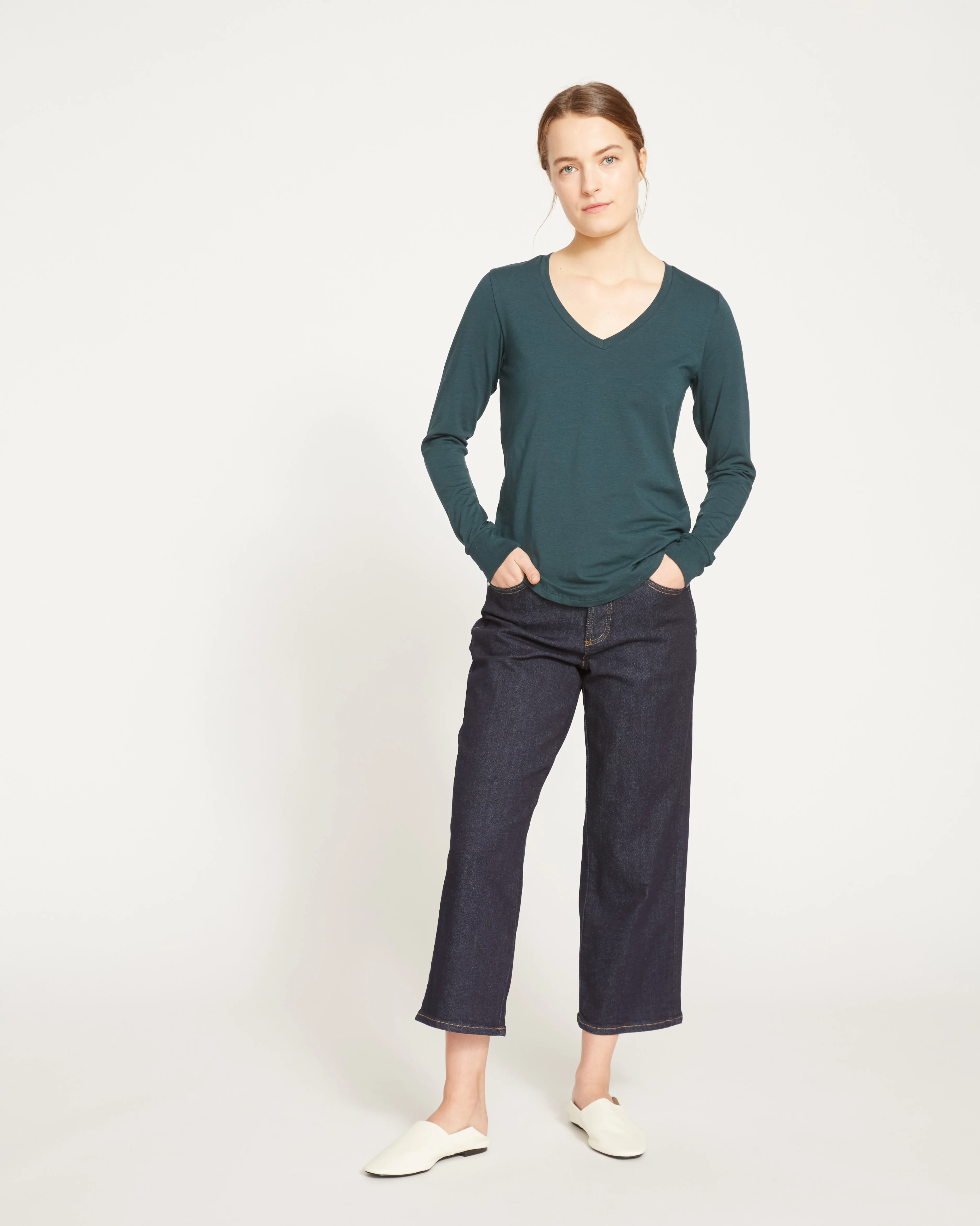 Long Sleeve V Rex - Deep Sea - Image 3