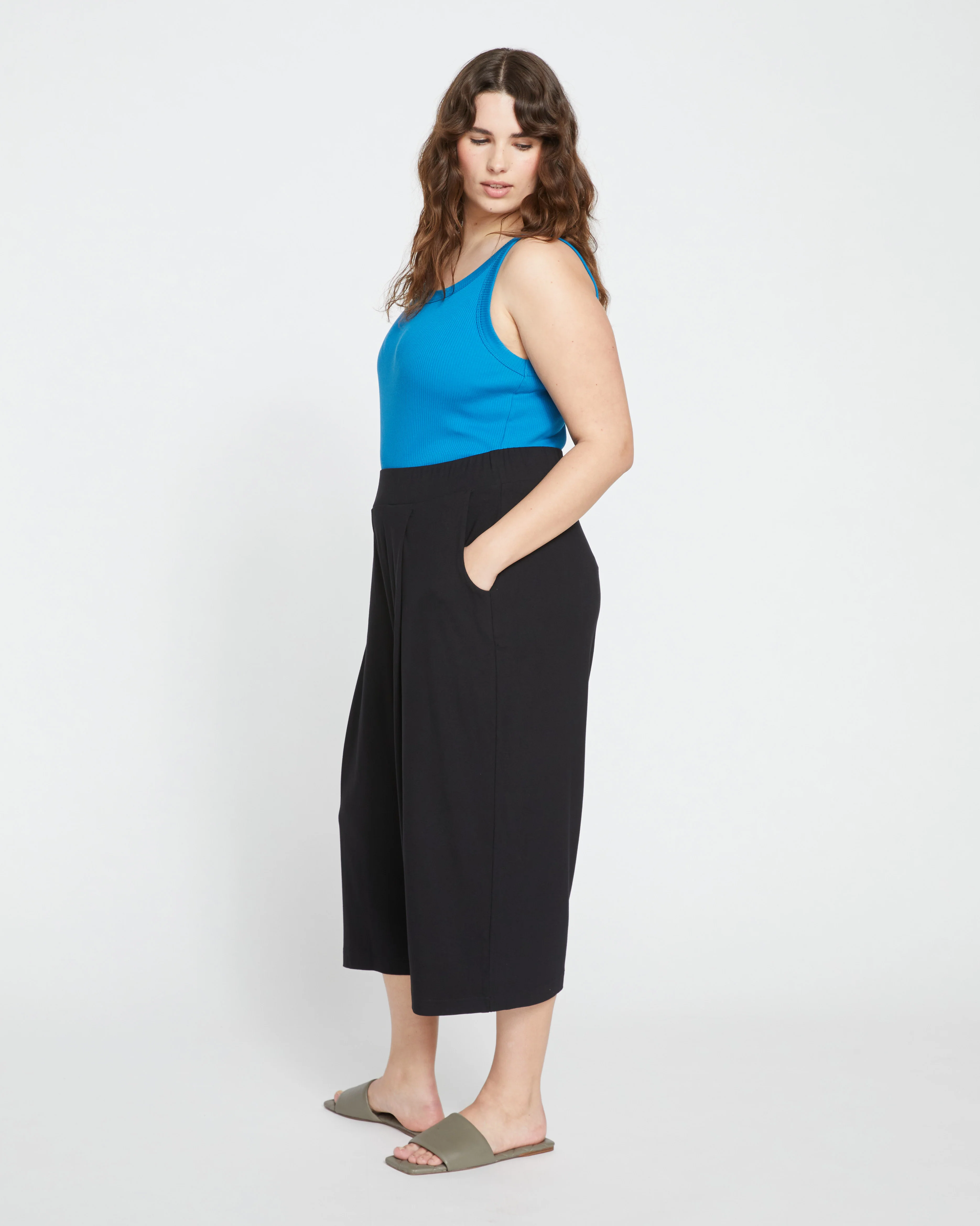 Lotti Jersey Culottes - Black - Image 2