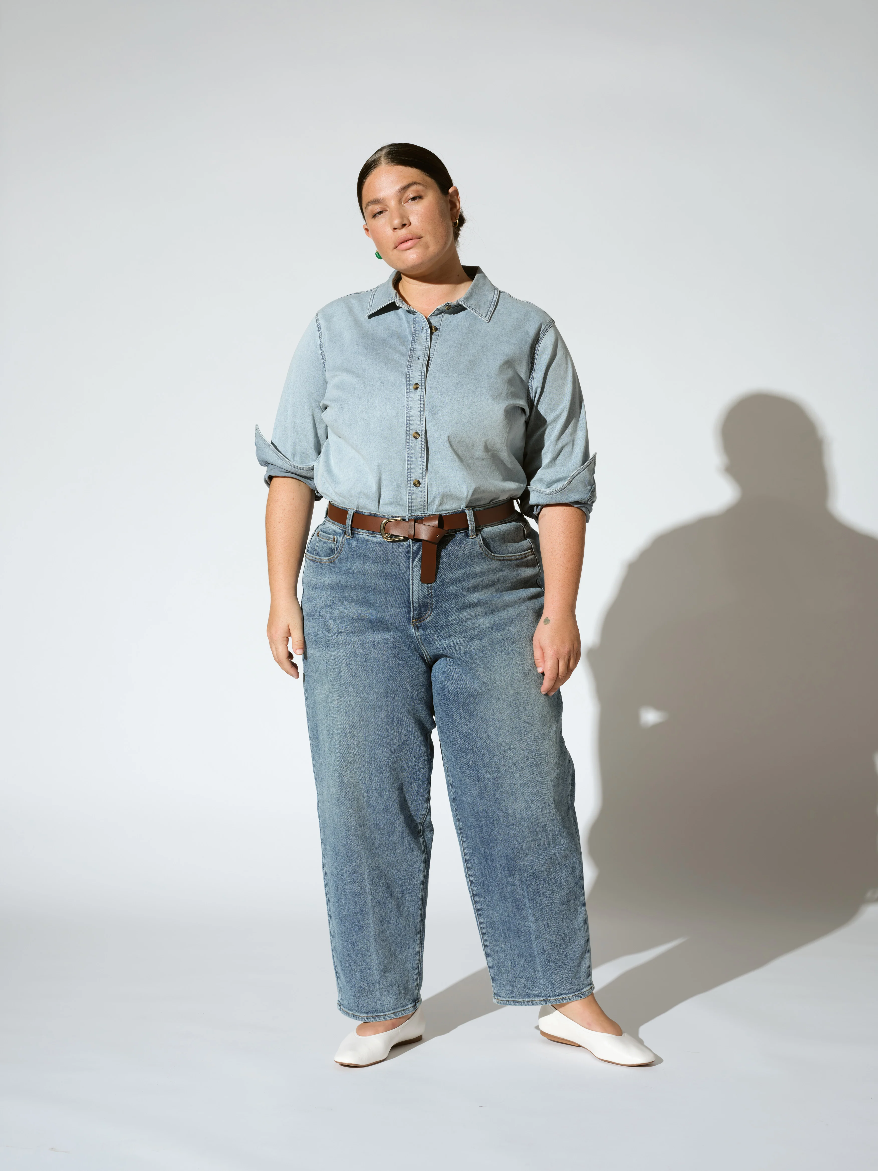 Lou High Rise Barrel Leg Jeans - Rizzo Blue - Image 4