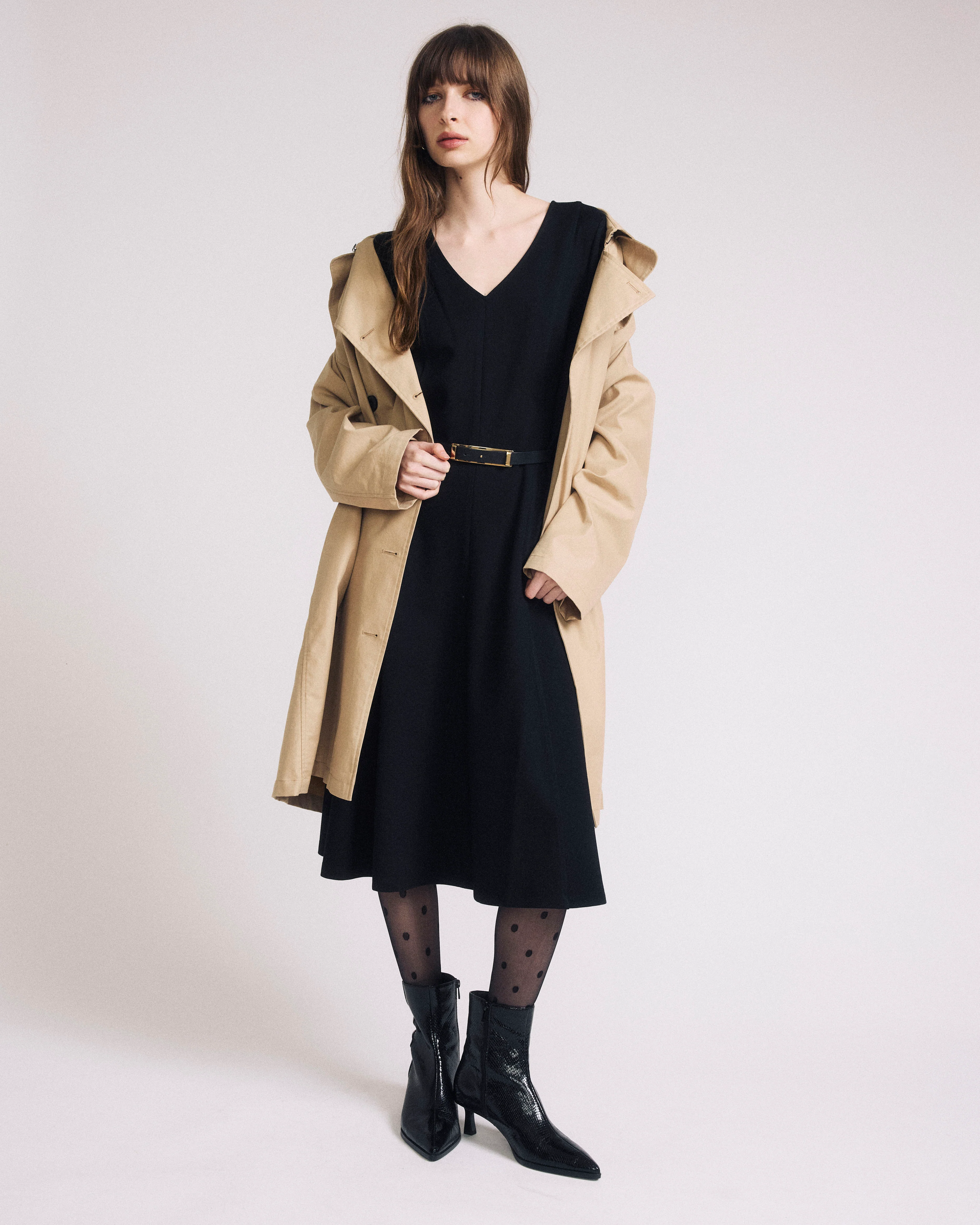 Lucinda Ponte Midi Dress - Black - Image 2