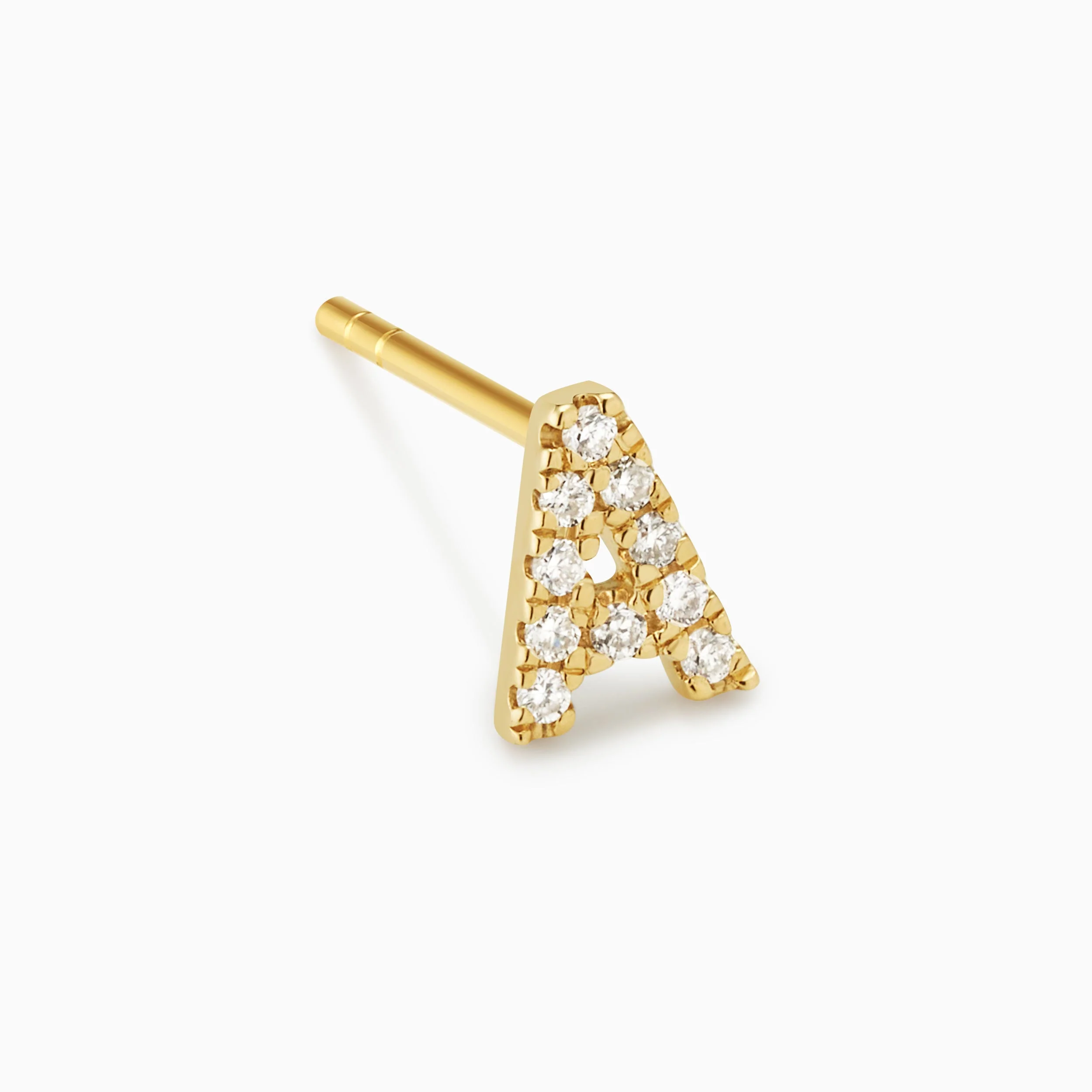 Luxe Letter Diamond Initial Single Stud - Image 3