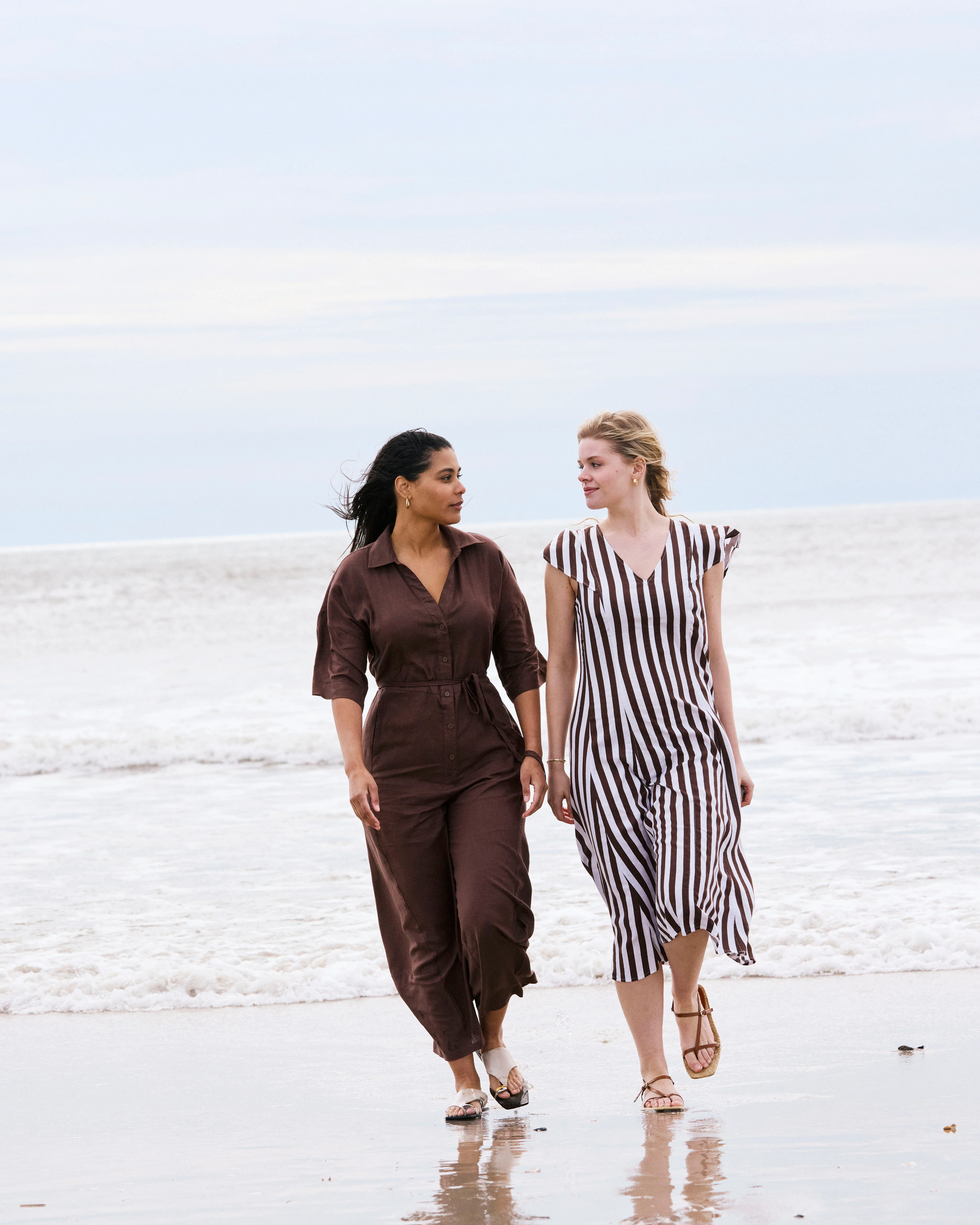 Maggie Barrel Leg Linen Jumpsuit - Peppercorn - Image 8