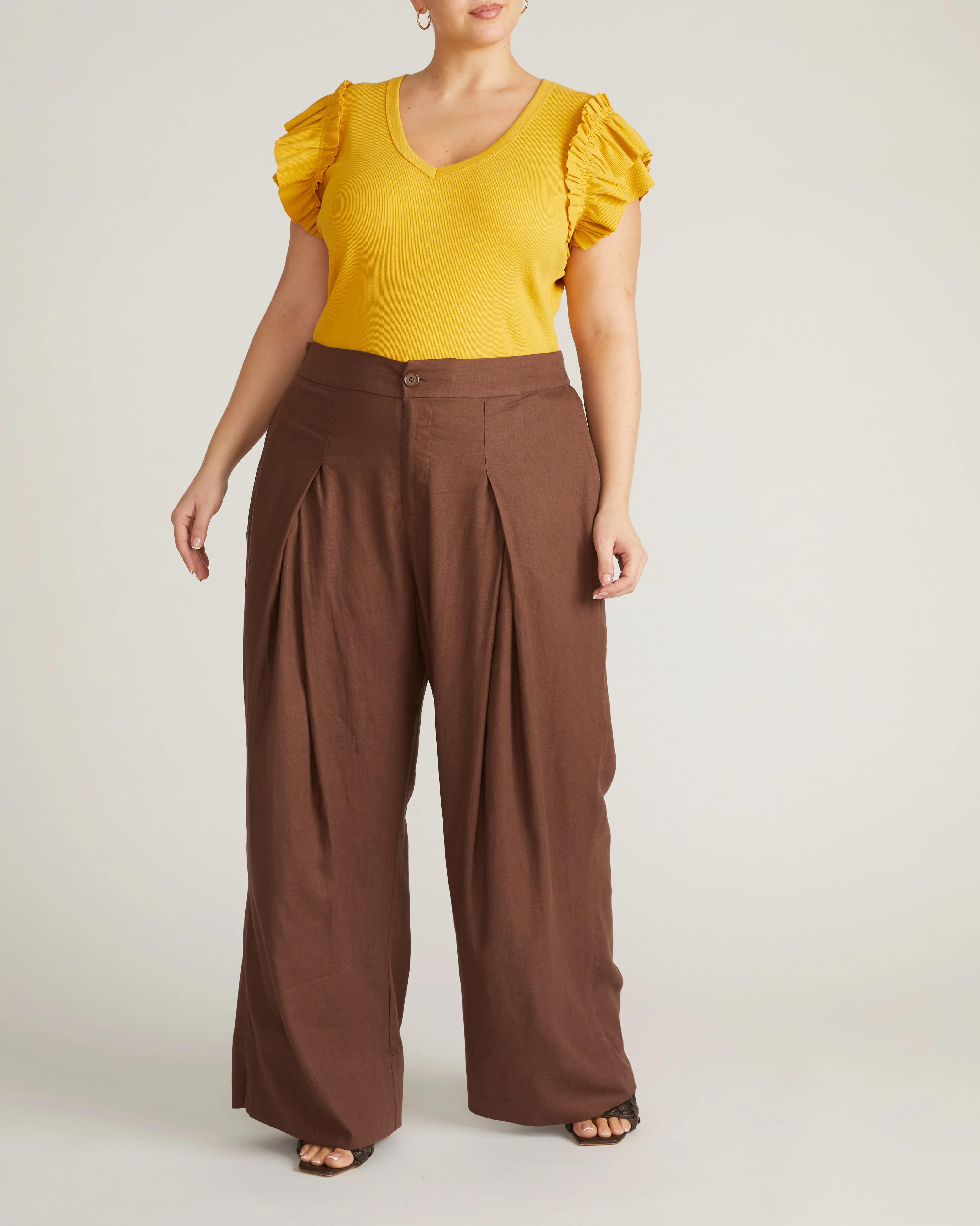 Magnolia Ribbed Top - Goldenrod - Image 2