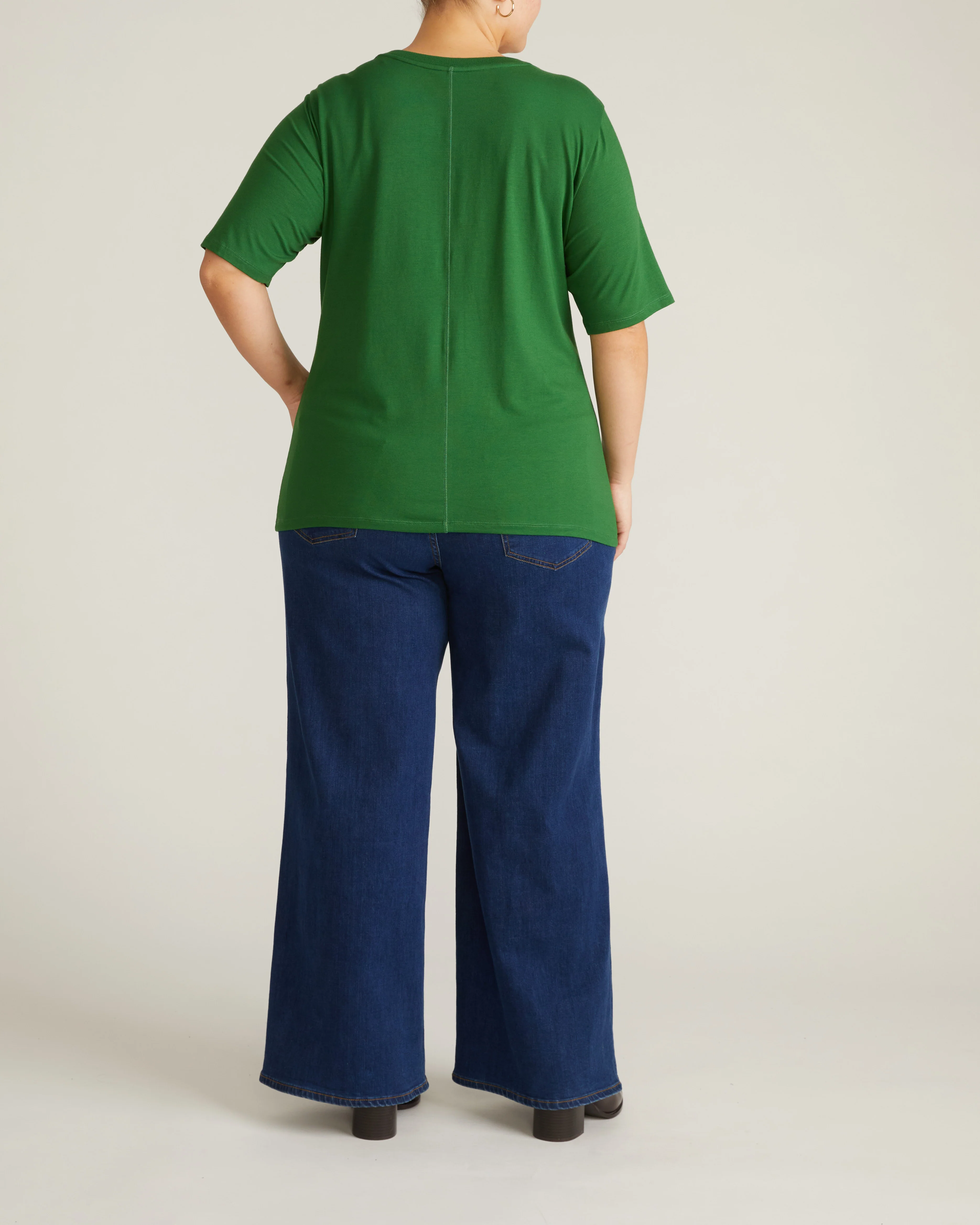 Maia Stovepipe Sleeve Tee - Green Park - Image 5