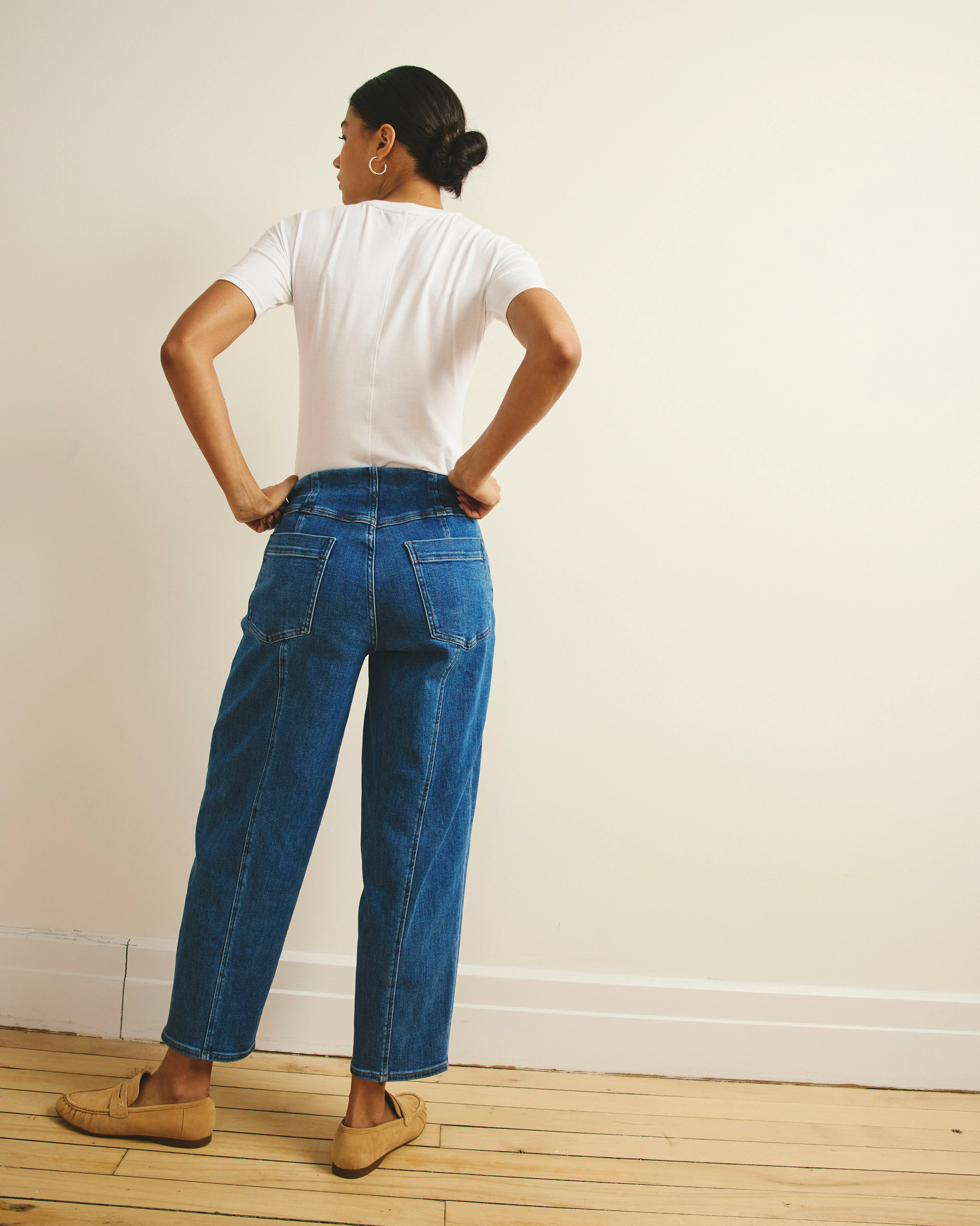 Keira Barrel Leg Jeans - Shallow Bay Blue - Image 9