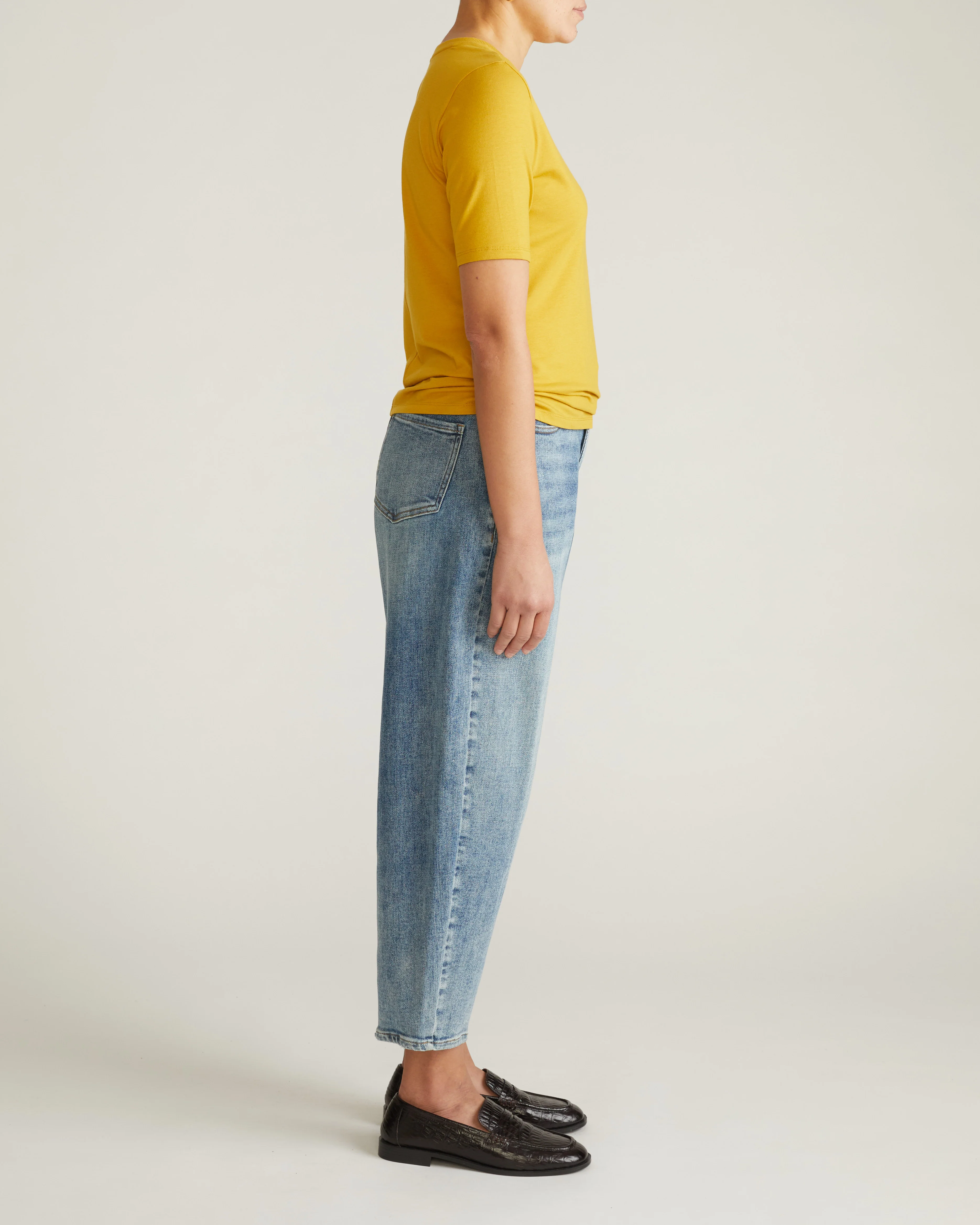 Maia Stovepipe Sleeve Tee - Yellow Ochre - Image 5
