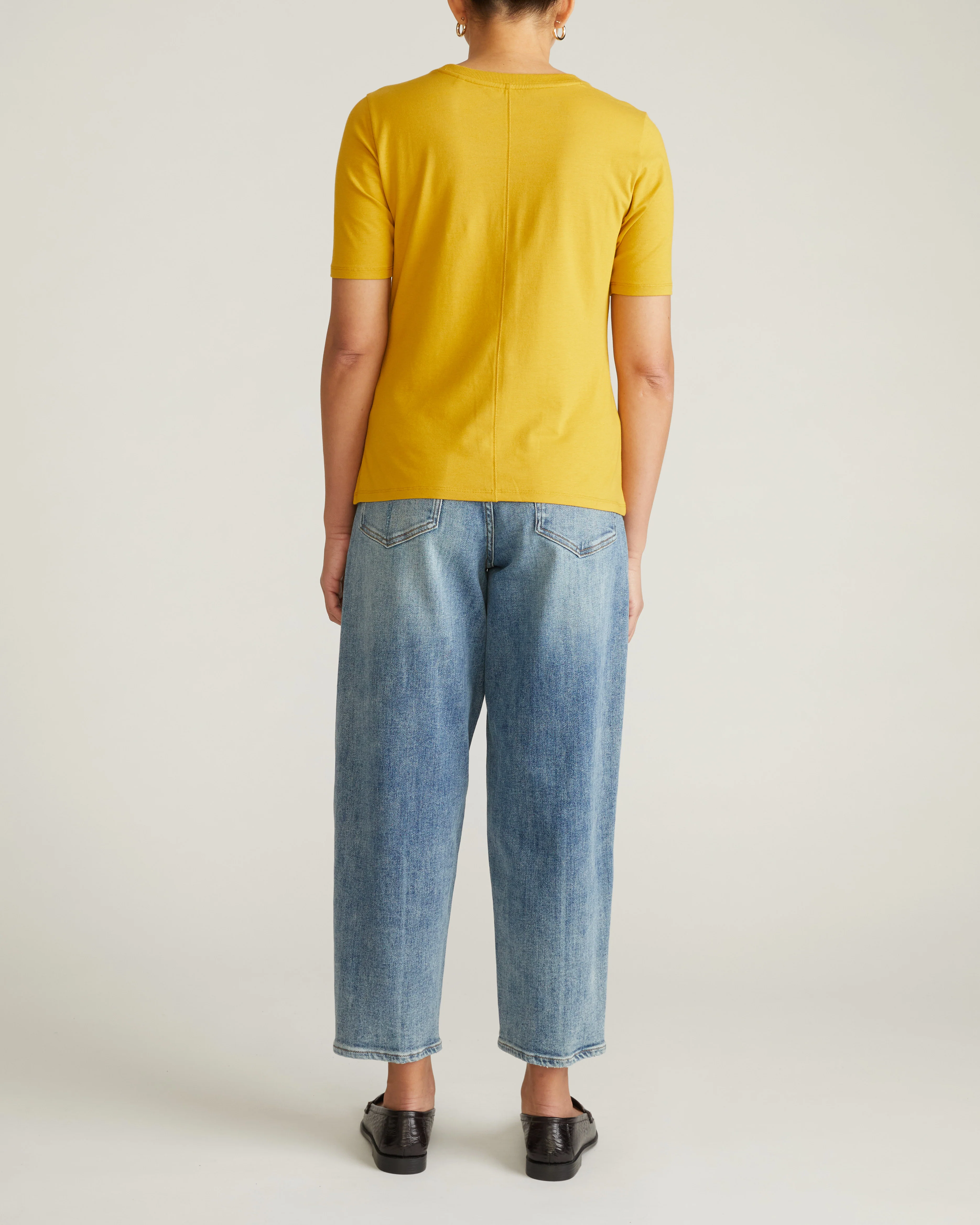 Maia Stovepipe Sleeve Tee - Yellow Ochre - Image 6