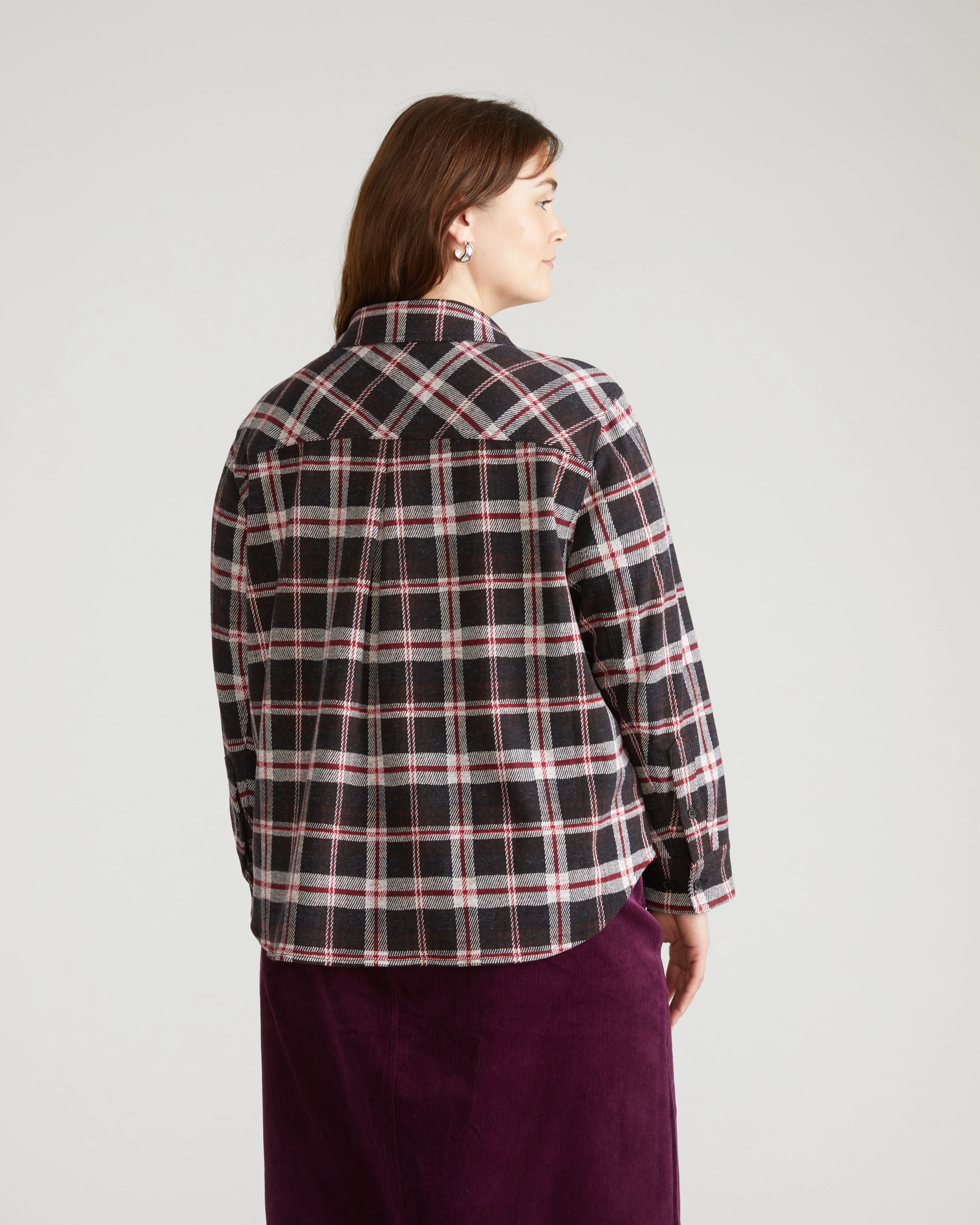 Maine Stretch Flannel Shirt - Poppy Plaid - Image 5