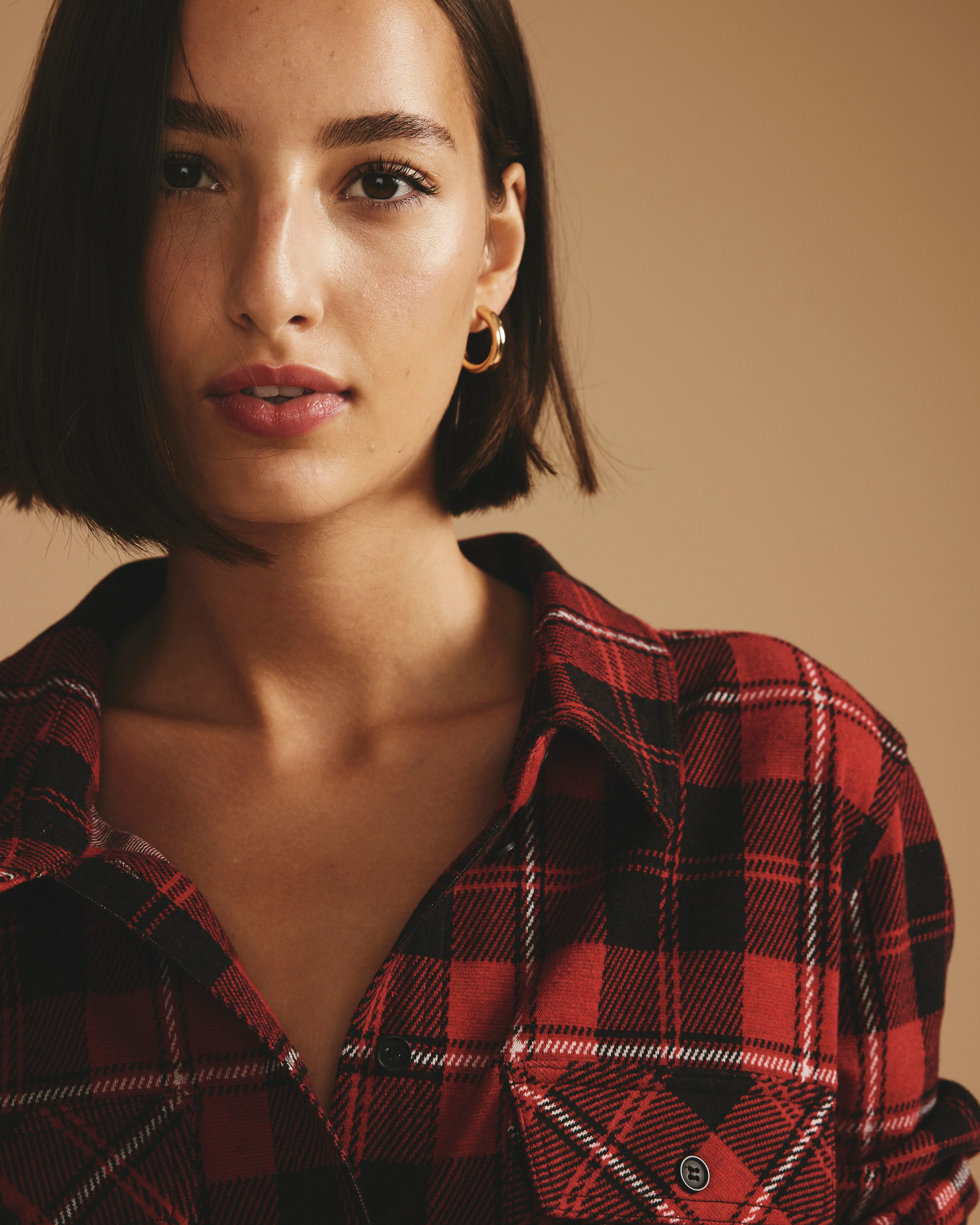 Maine Stretch Flannel Shirt - Ridge Brew Red Plaid - Image 3