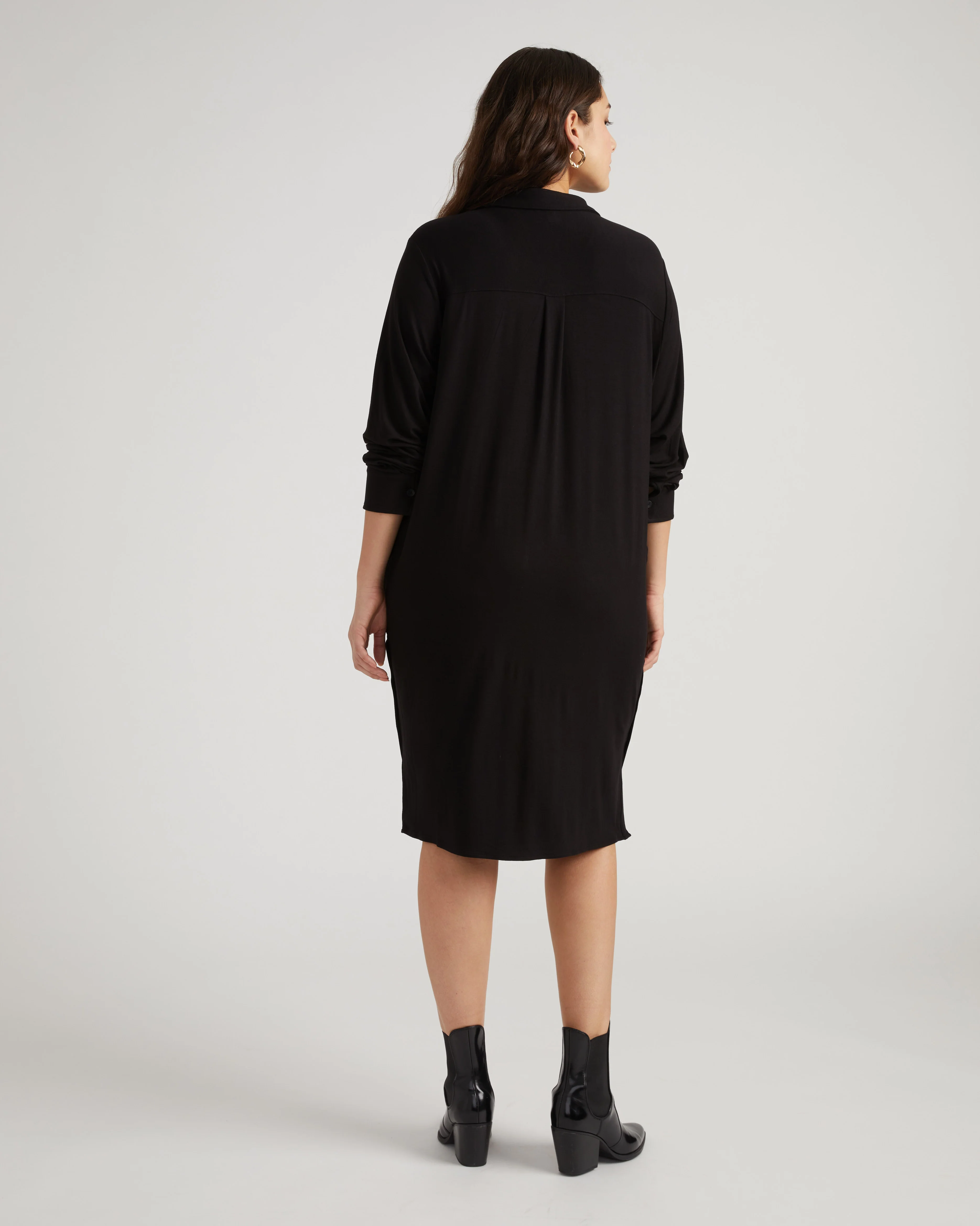 Marcie Liquid Jersey Dress - Black - Image 4