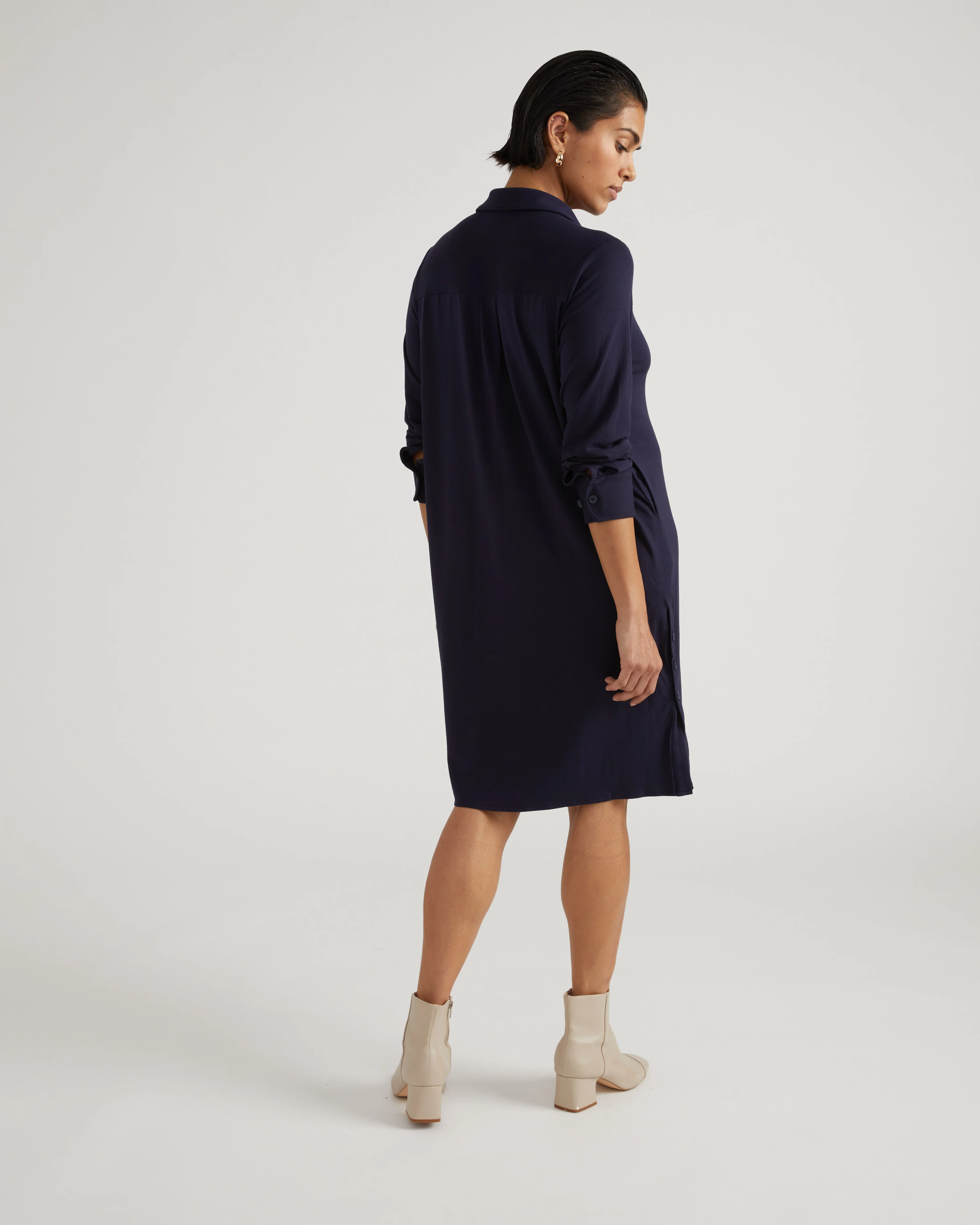Marcie Liquid Jersey Dress - Midnight - Image 3