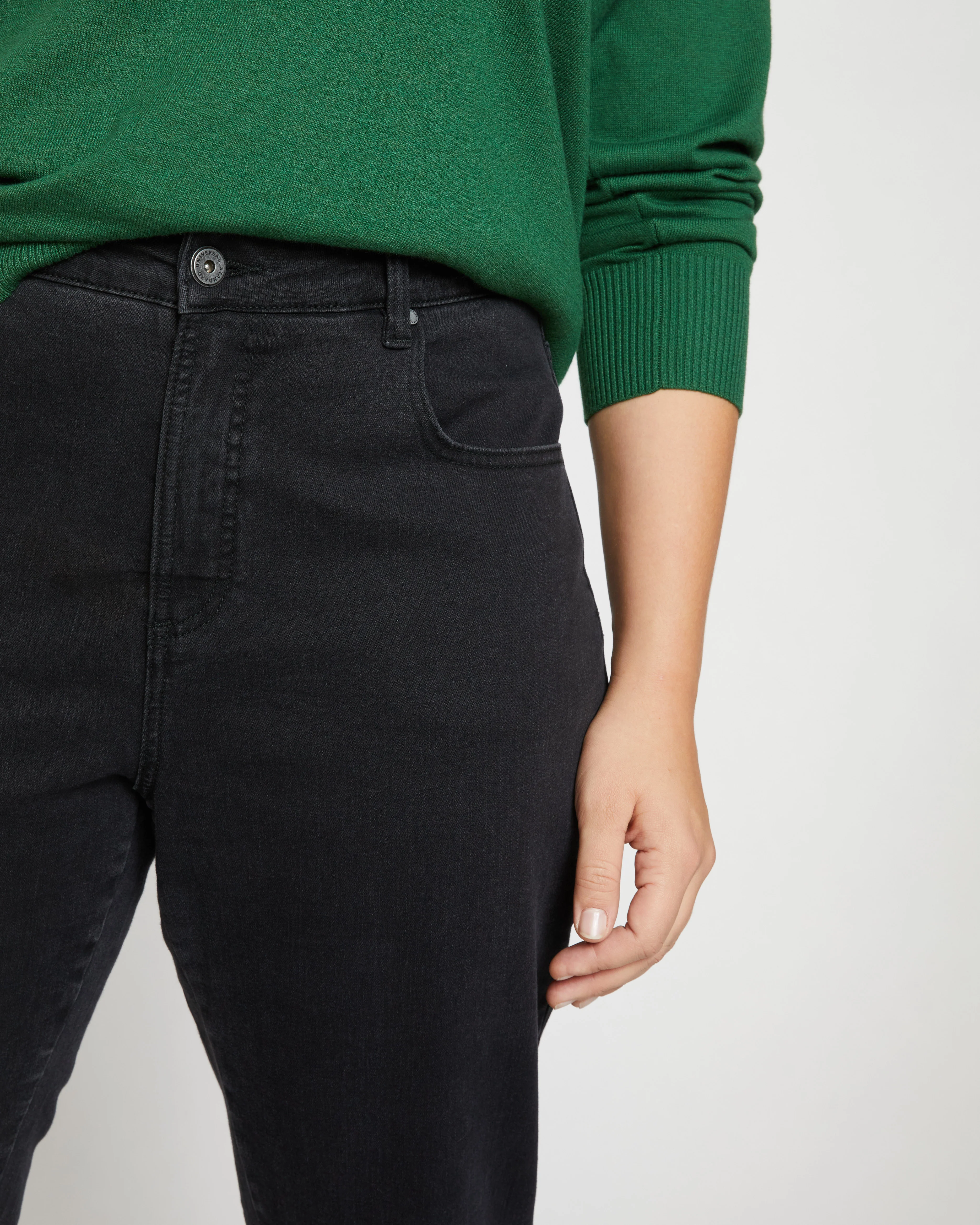 Marne Bootcut Jeans 32 Inch - Broken Black - Image 3