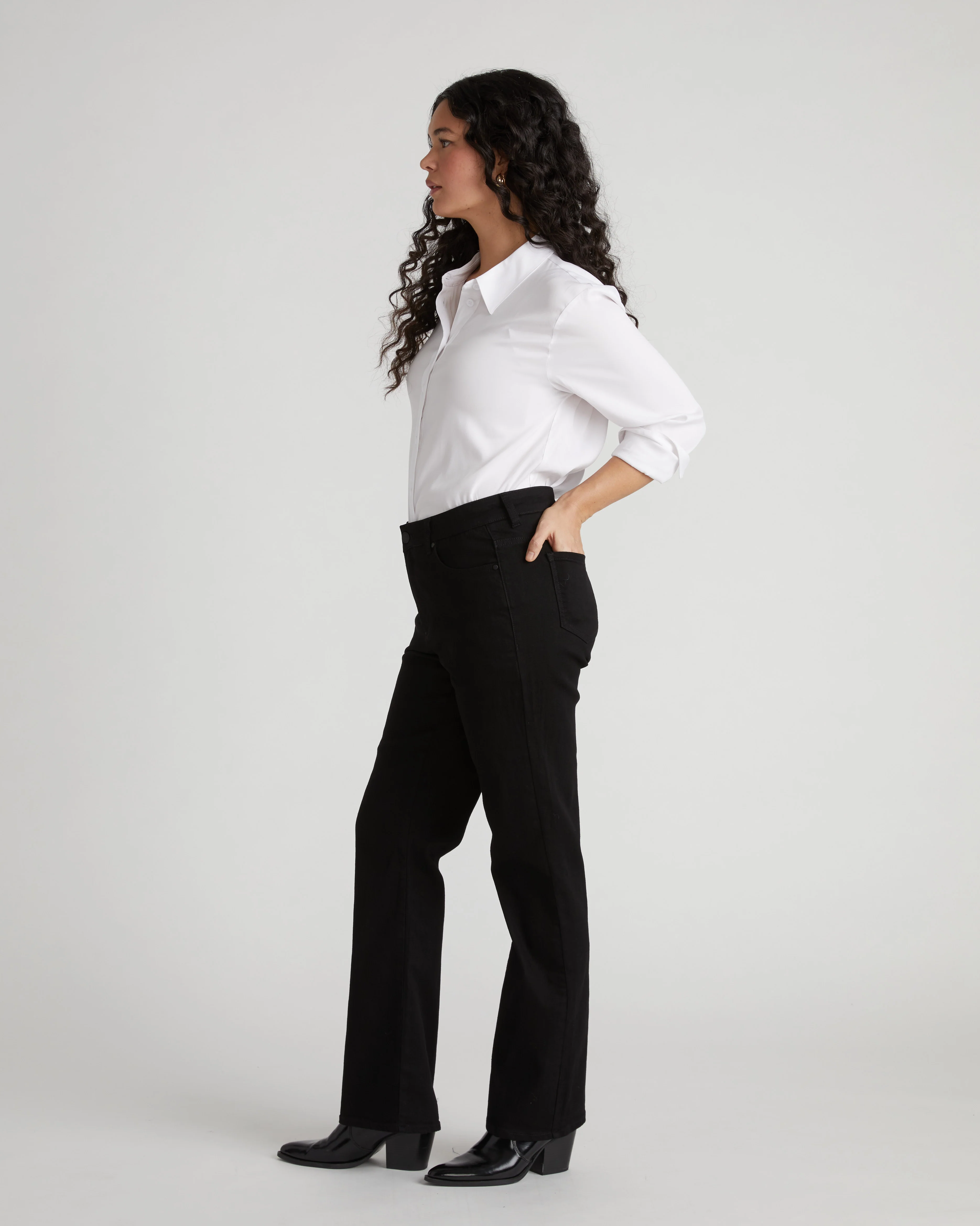 Marne Bootcut Jeans 32 inch - Jet Black - Image 6