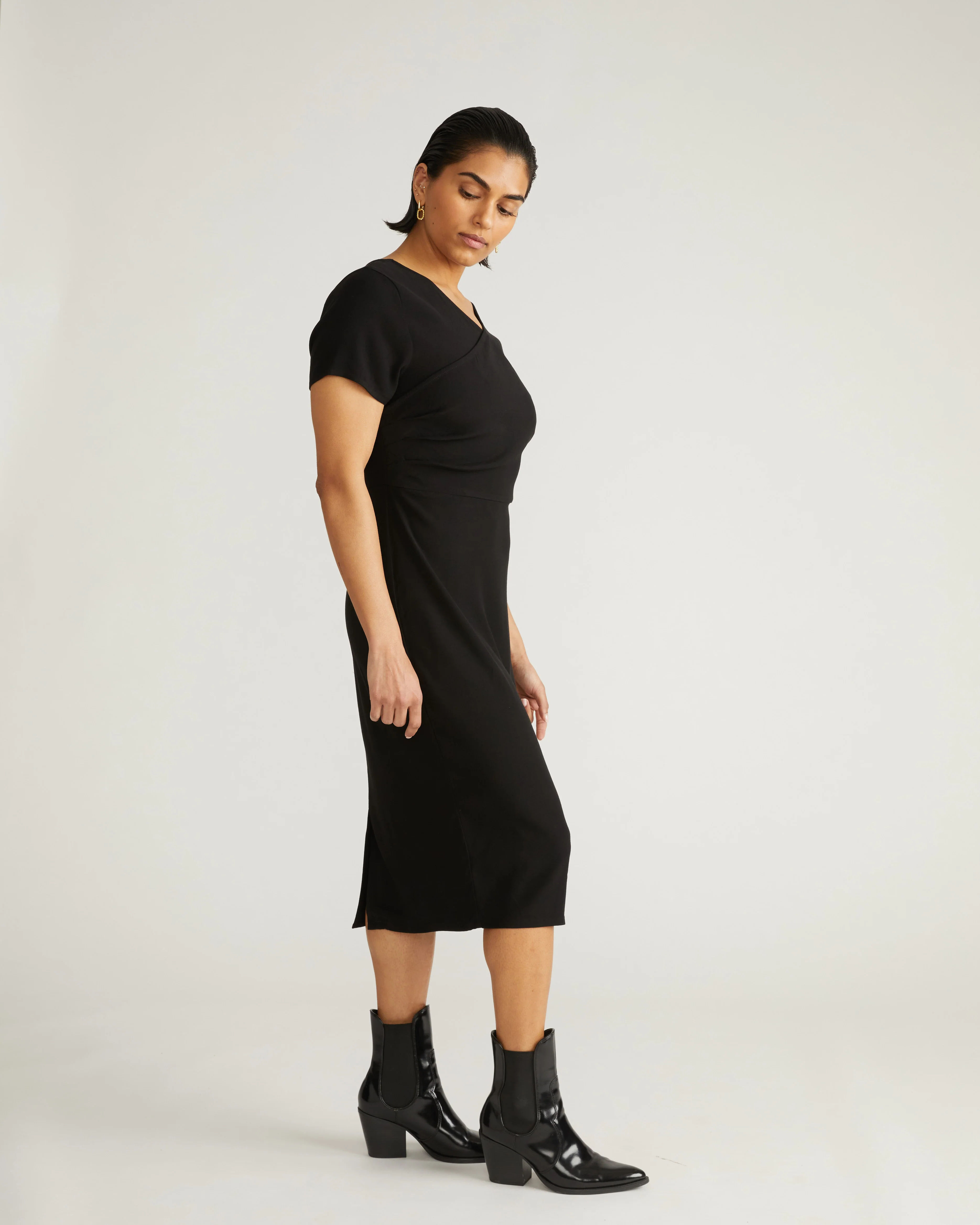 Mary Double Luxe Dress - Black - Image 2