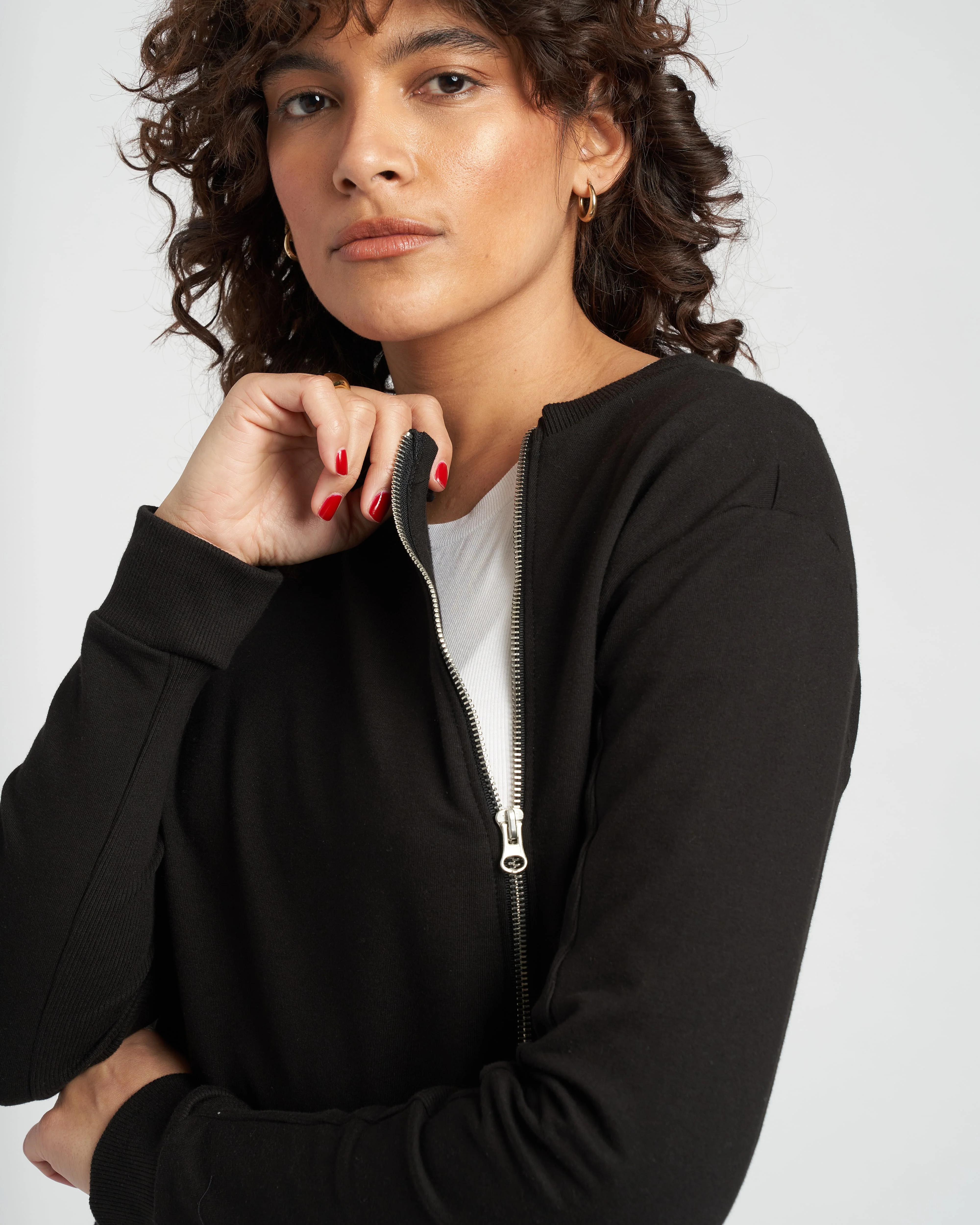 Meridien Zip Sweatshirt - Black - Image 2