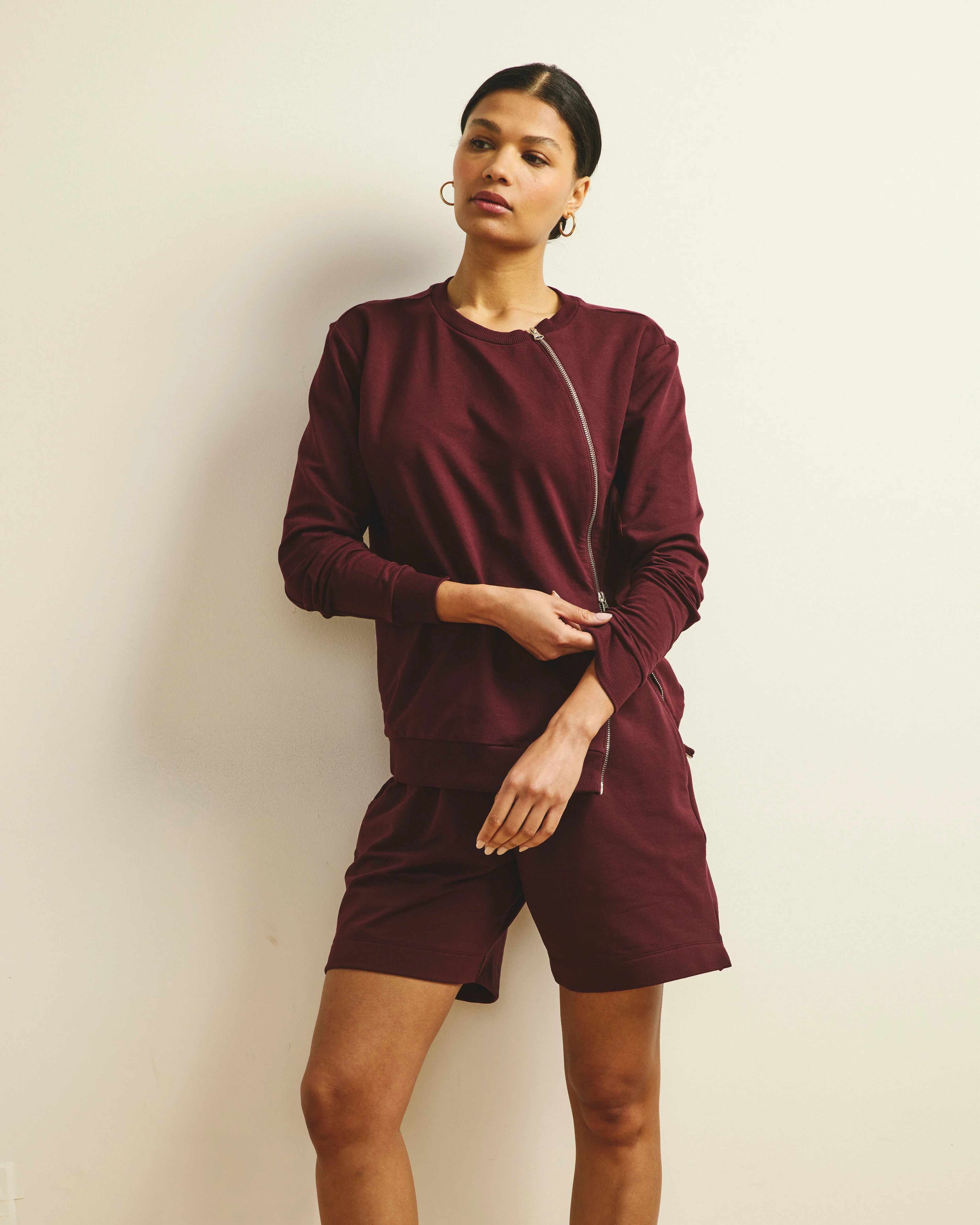Meridien Zip Sweatshirt - Black Cherry - Image 7