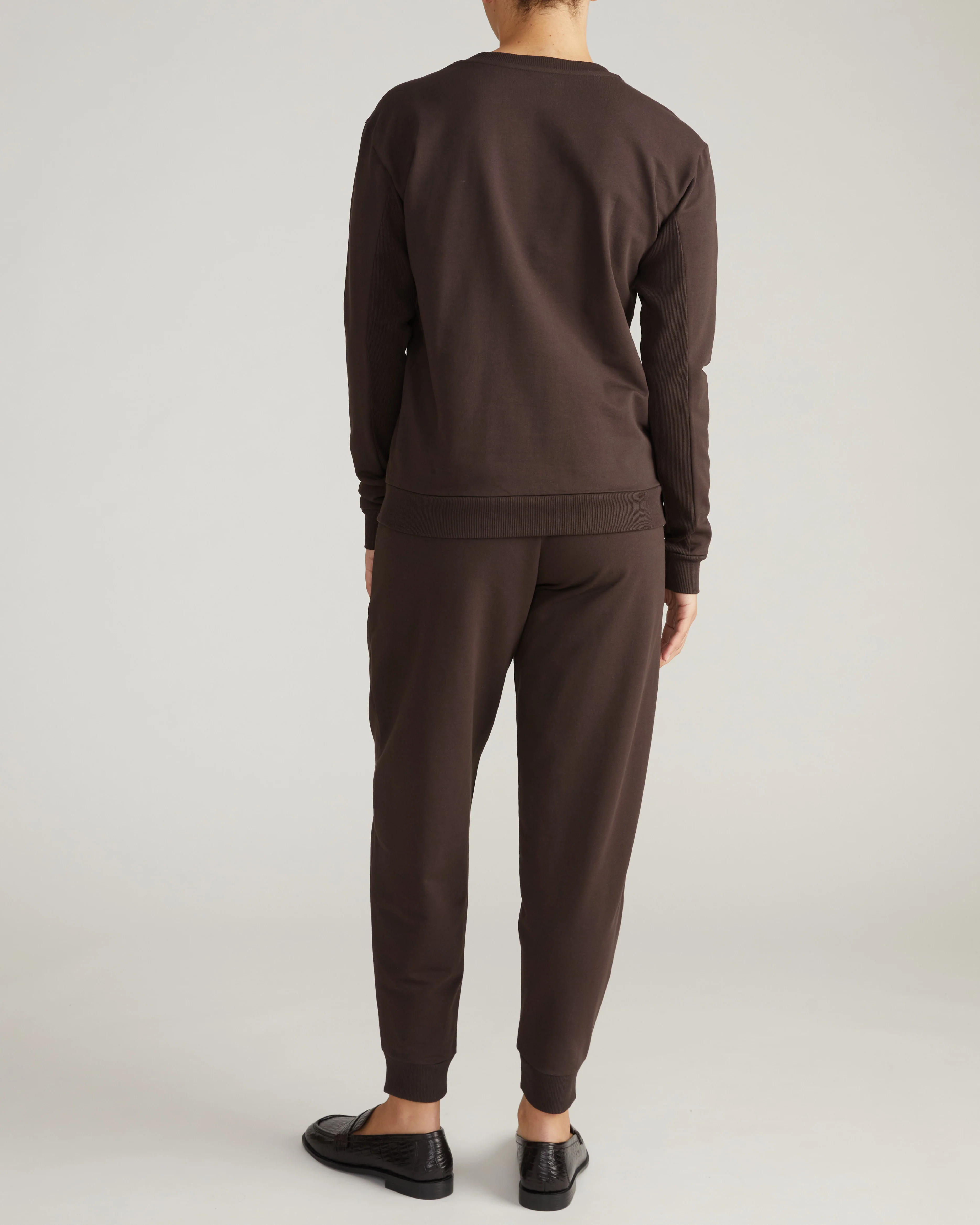 Meridien Zip Sweatshirt - Deep Brown - Image 6