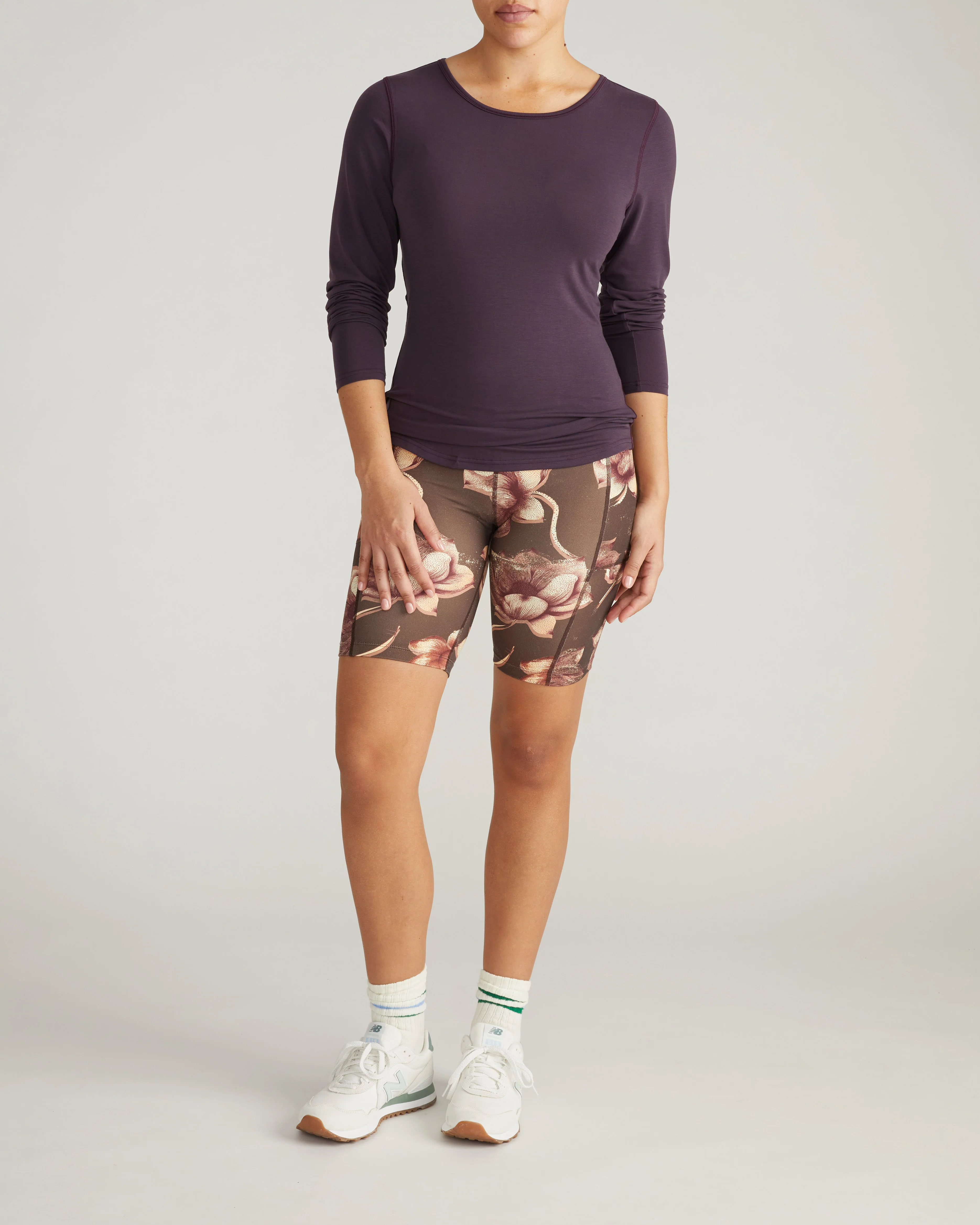 Mia Long Sleeve Movement Tee - Purple Jewel - Image 6