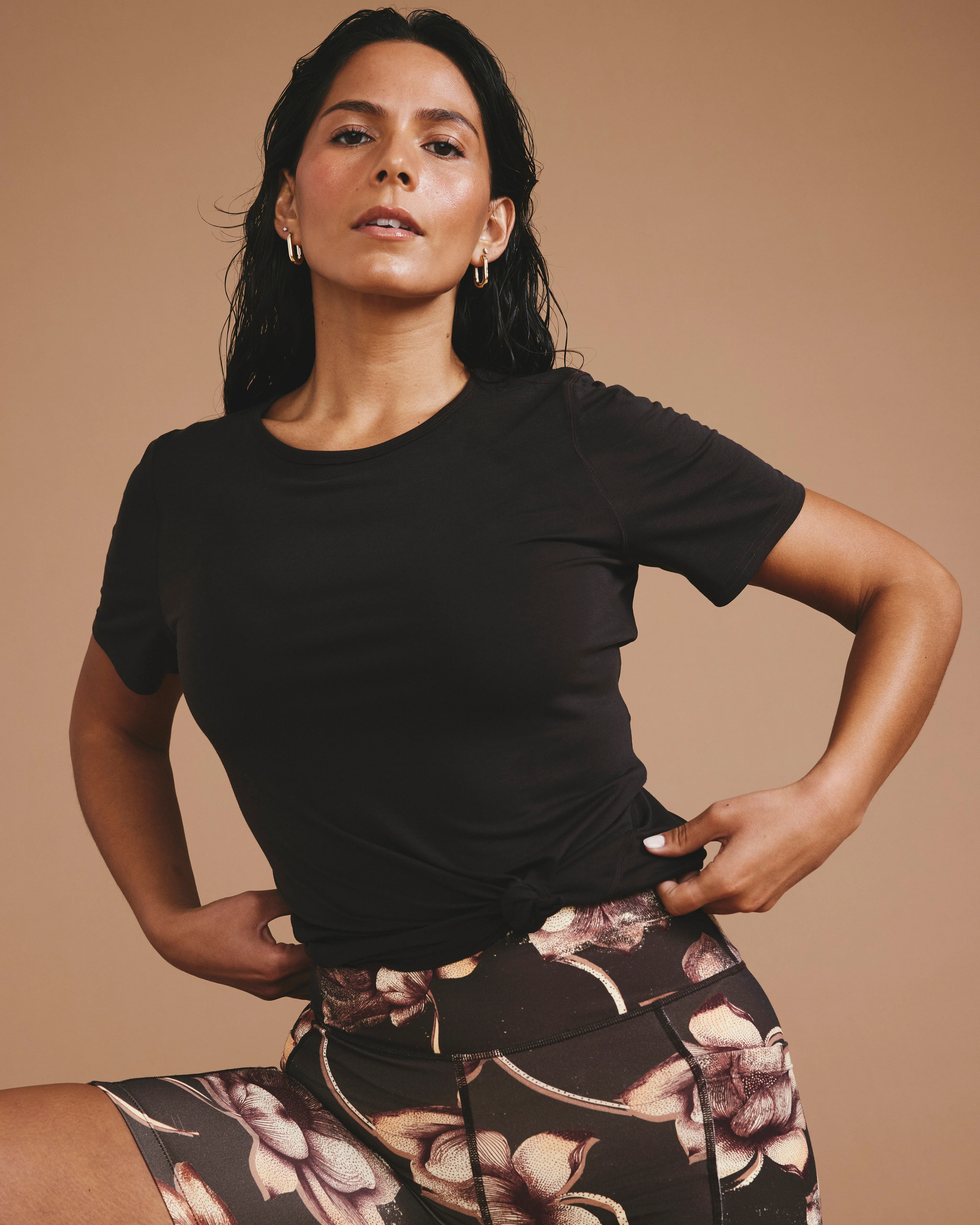Mia Movement Tee - Deep Brown - Image 2