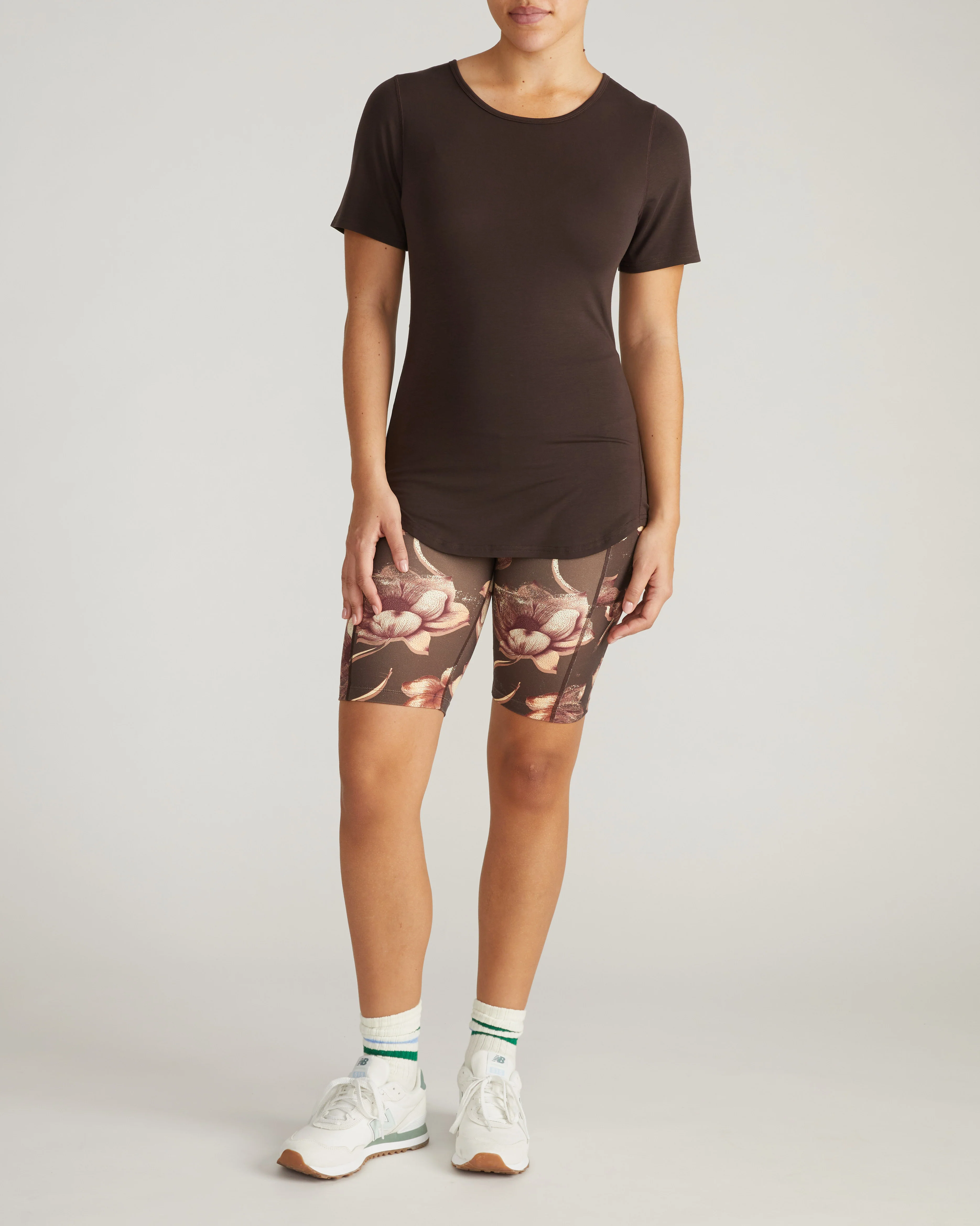Mia Movement Tee - Deep Brown - Image 4