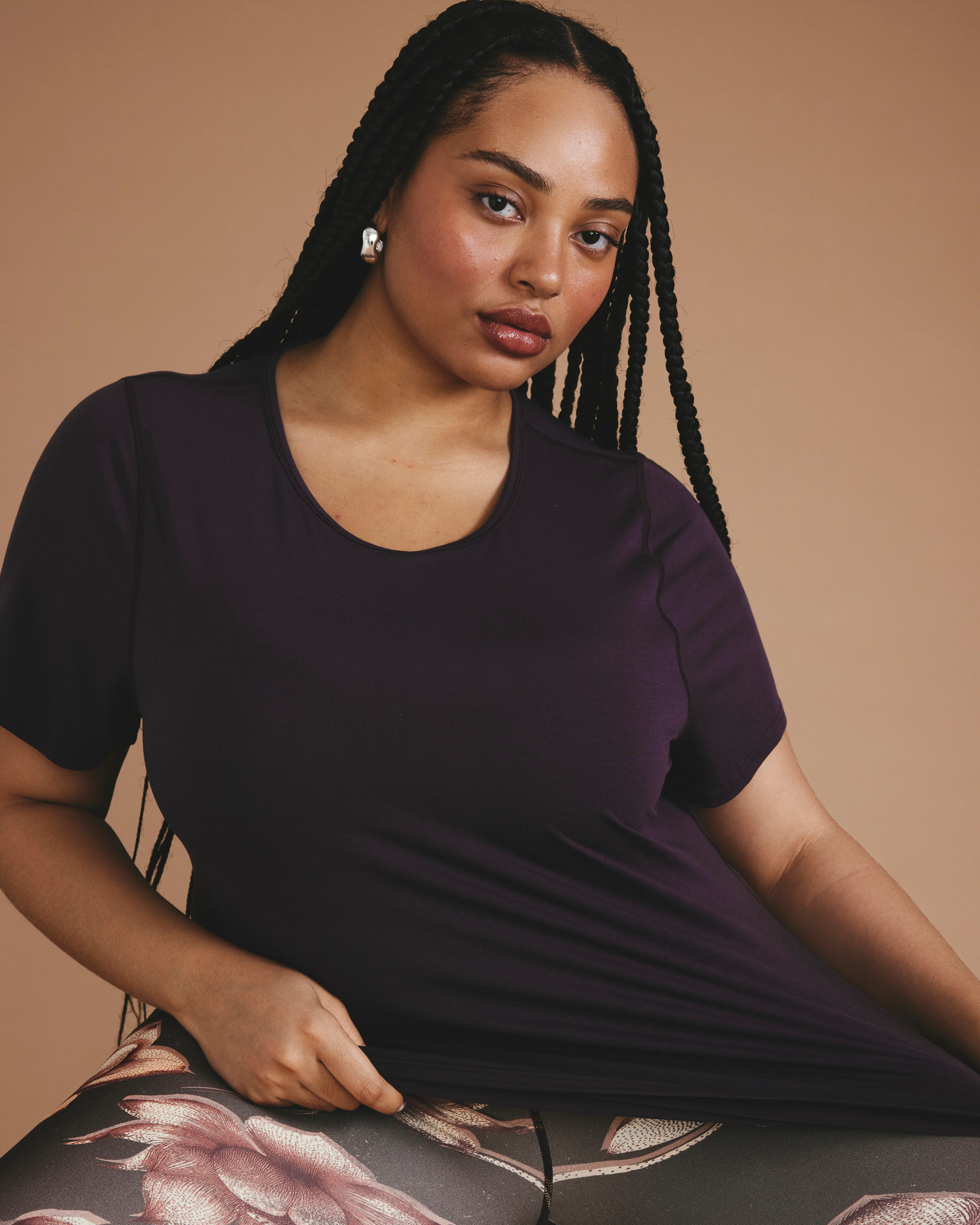 Mia Movement Tee - Purple Jewel - Image 2