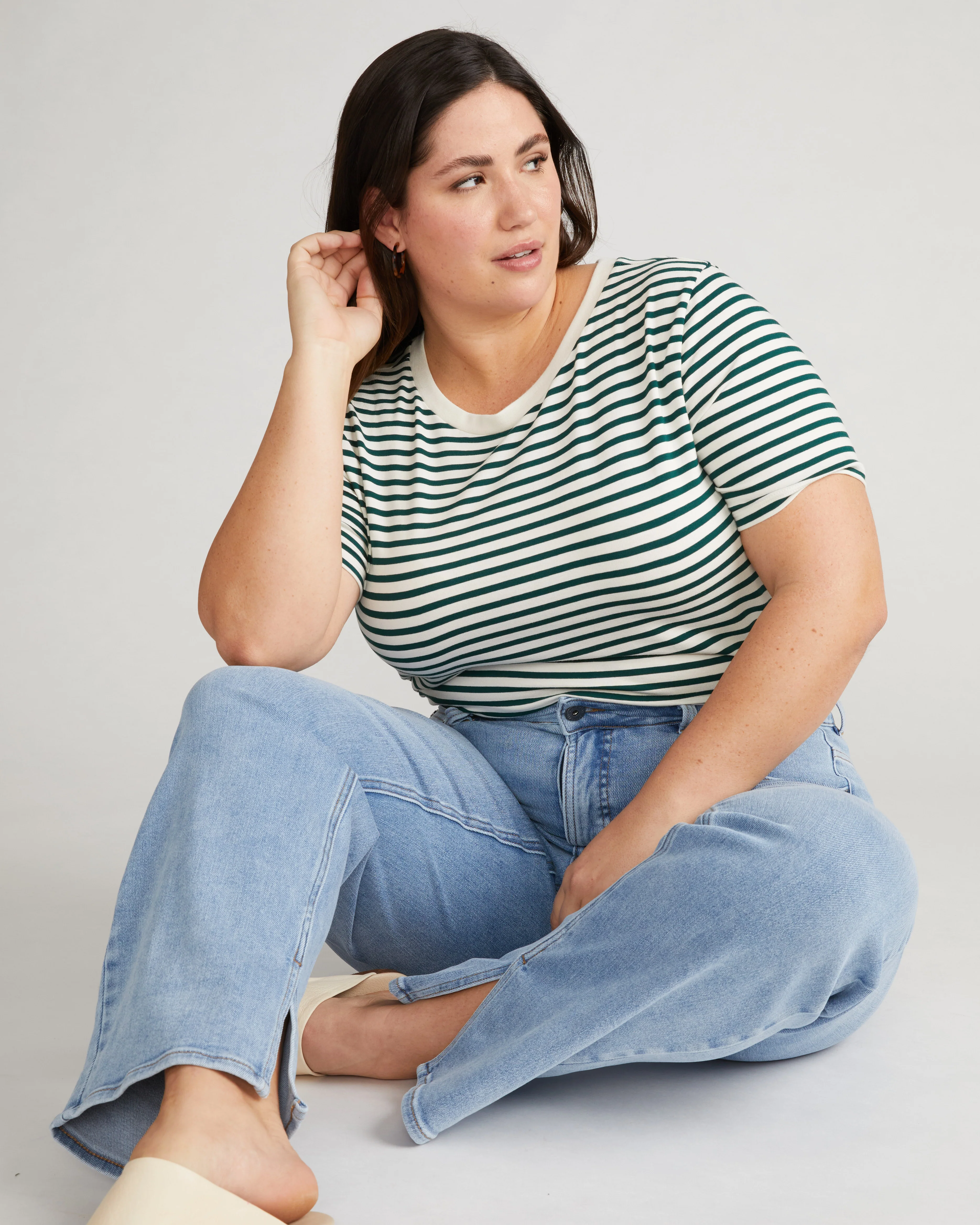 Mimi High Rise Split Hem Jeans 30 Inch - All Blue - Image 2