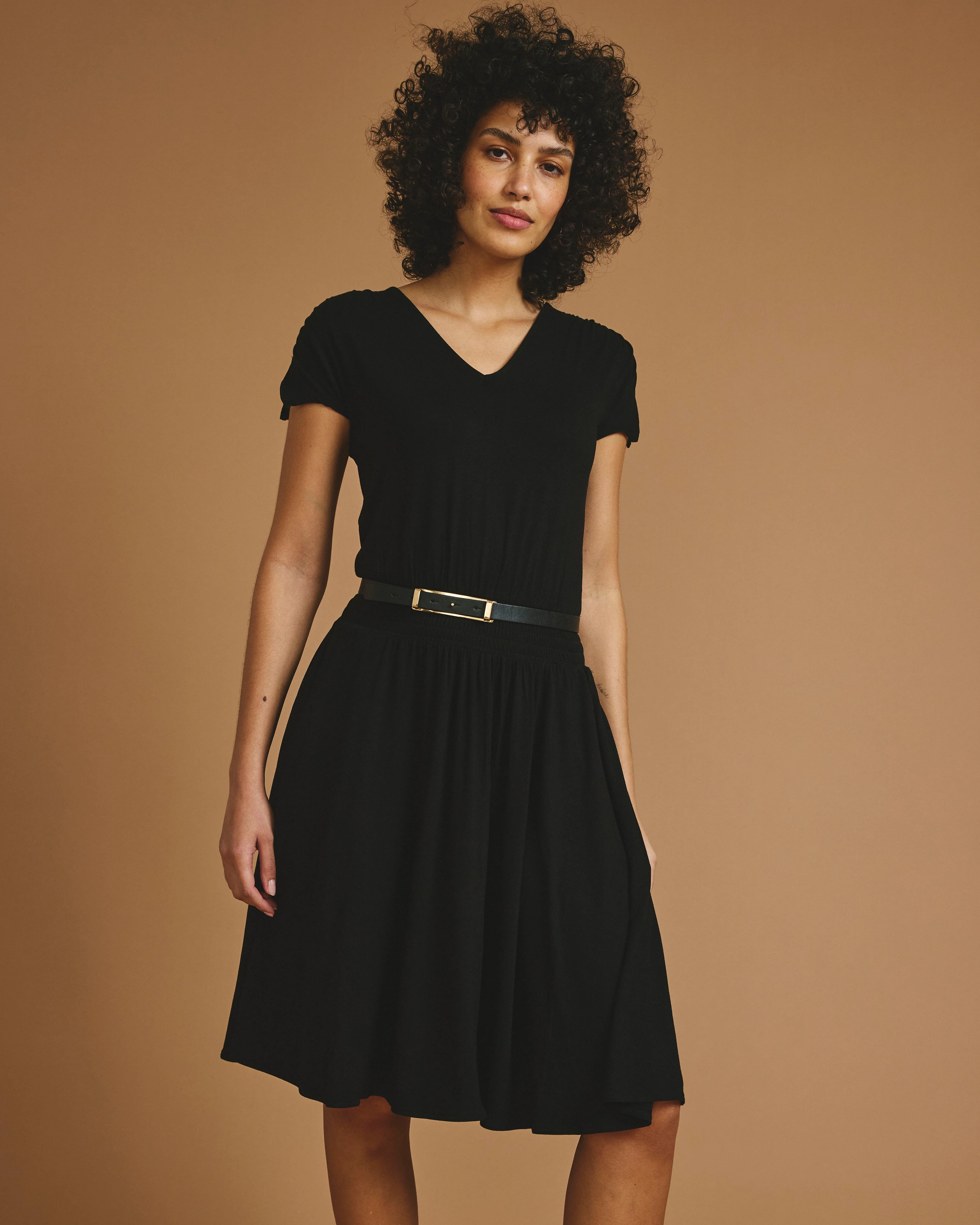 Minetta Liquid Jersey Dress - Black - Image 3
