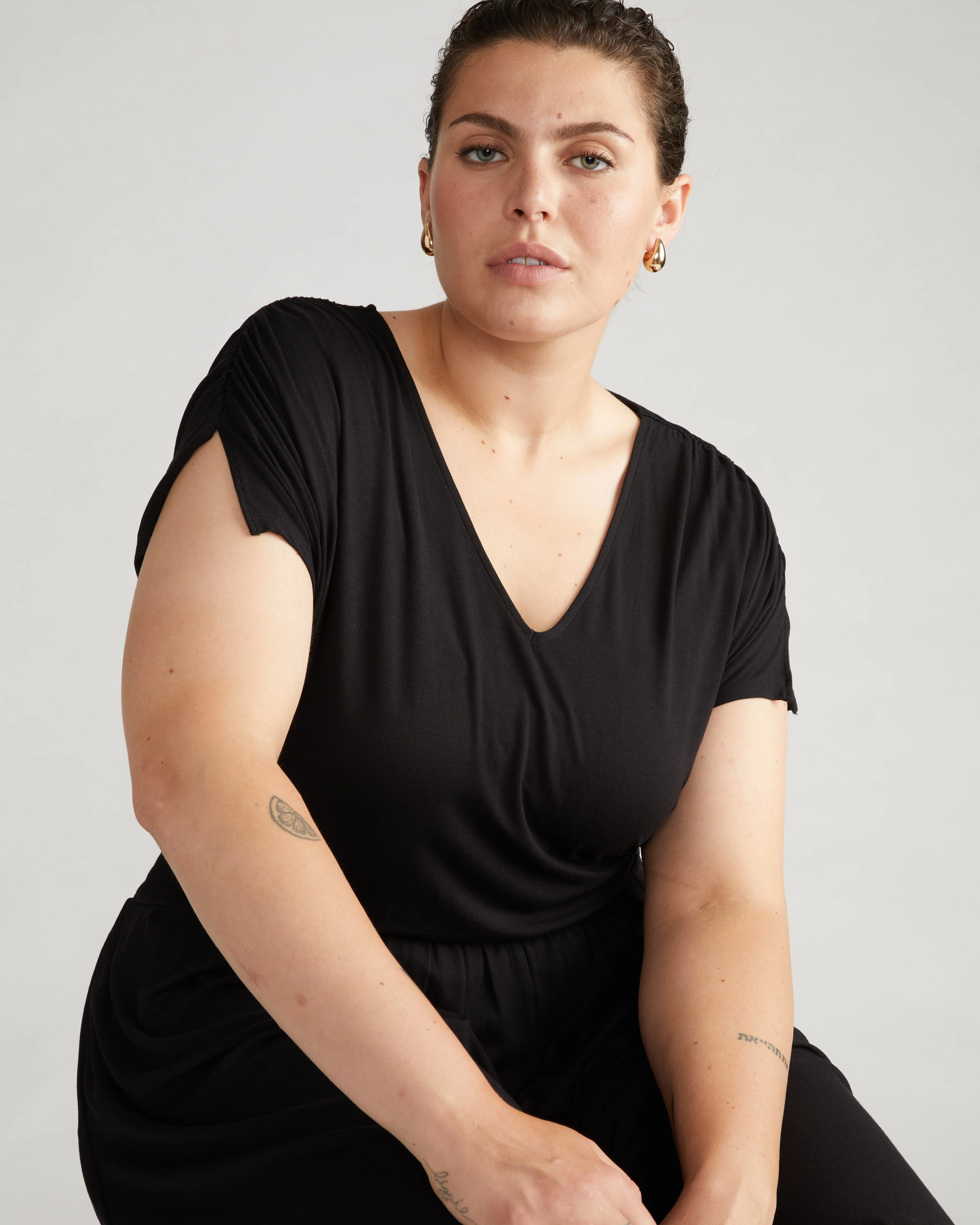 Minetta Liquid Jersey Dress - Black - Image 7