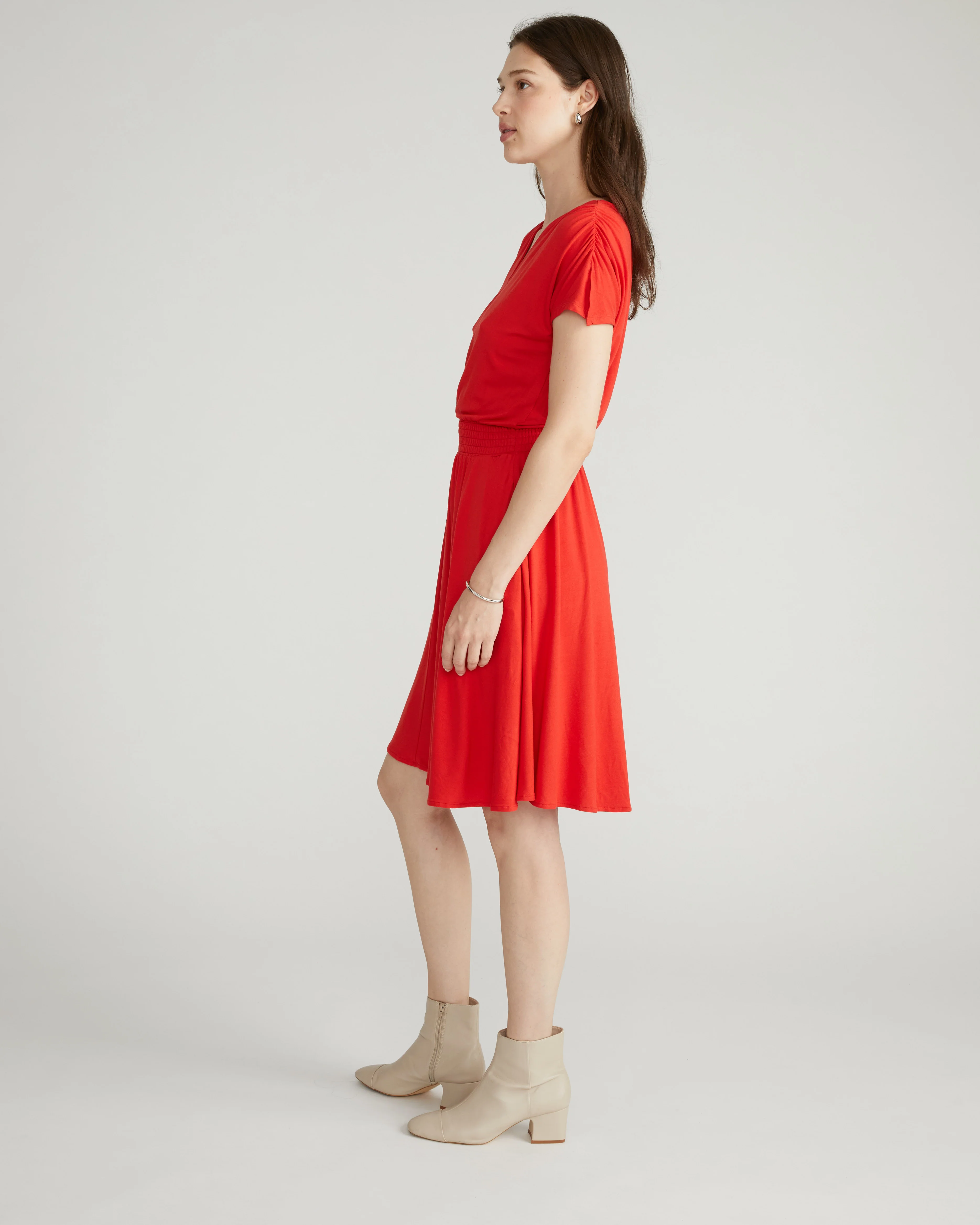 Minetta Liquid Jersey Dress - Lipstick - Image 2