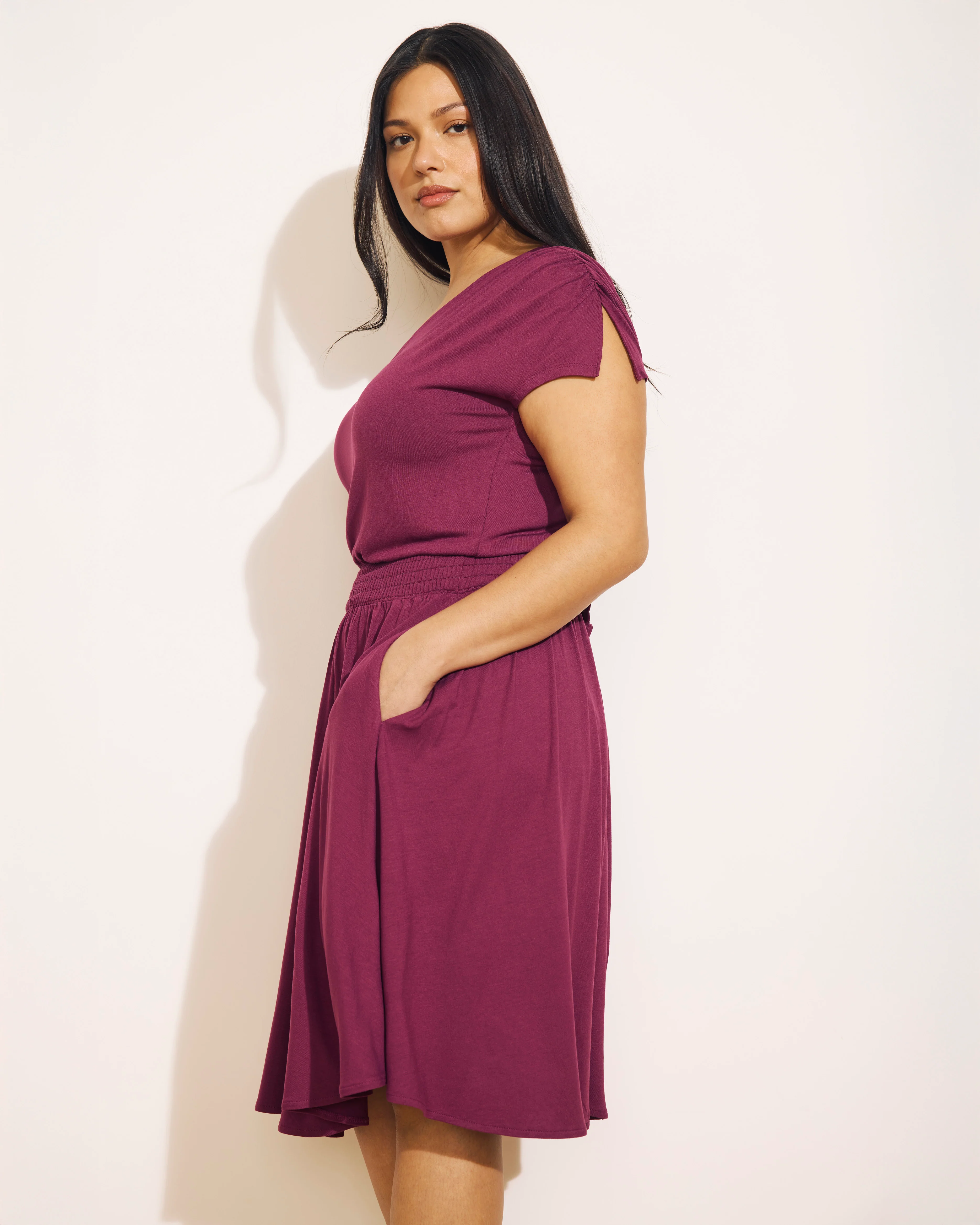 Minetta Liquid Jersey Dress - Rothko Purple - Image 3