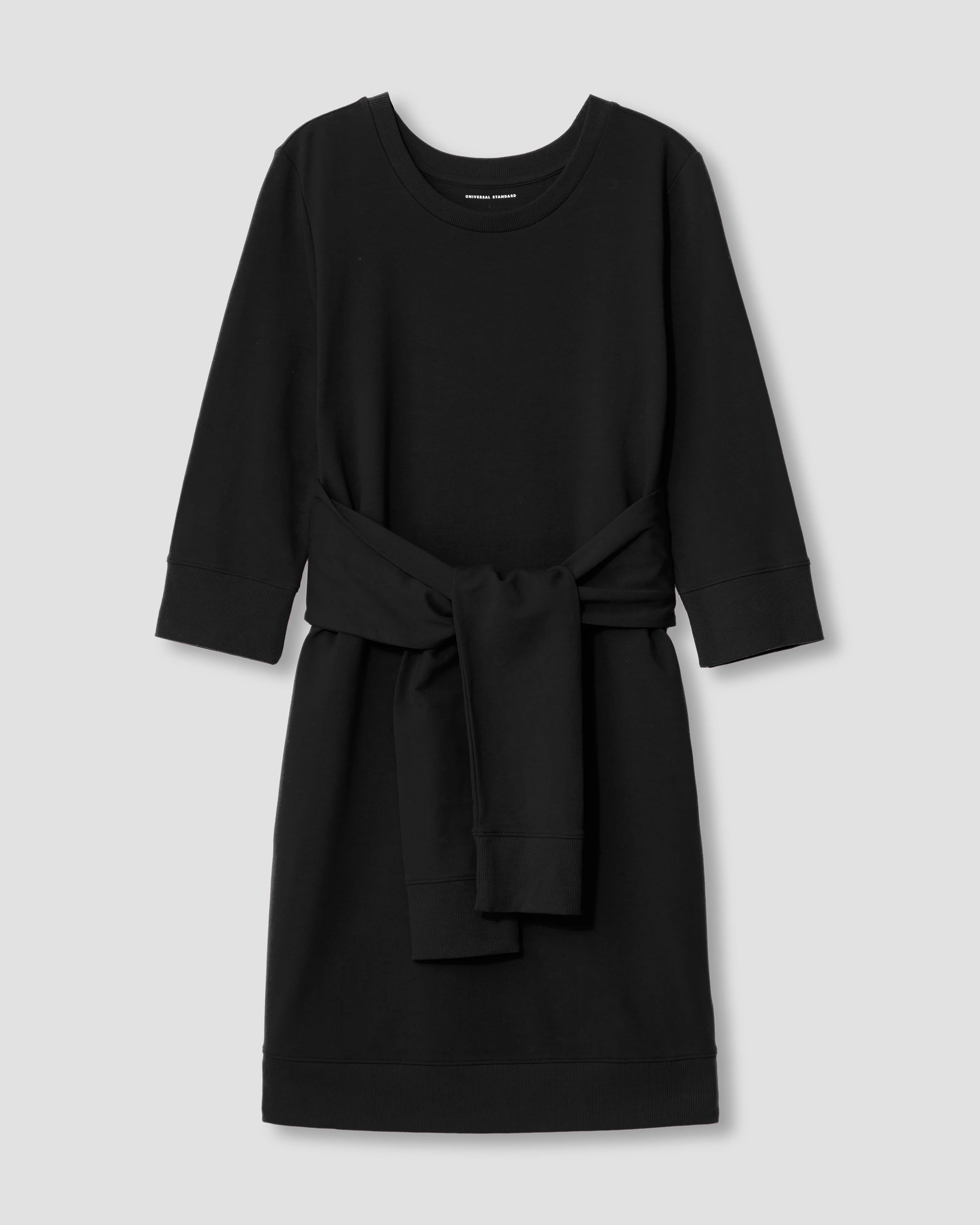 Misa Tie Sweatshirt Dress - Black - Image 6