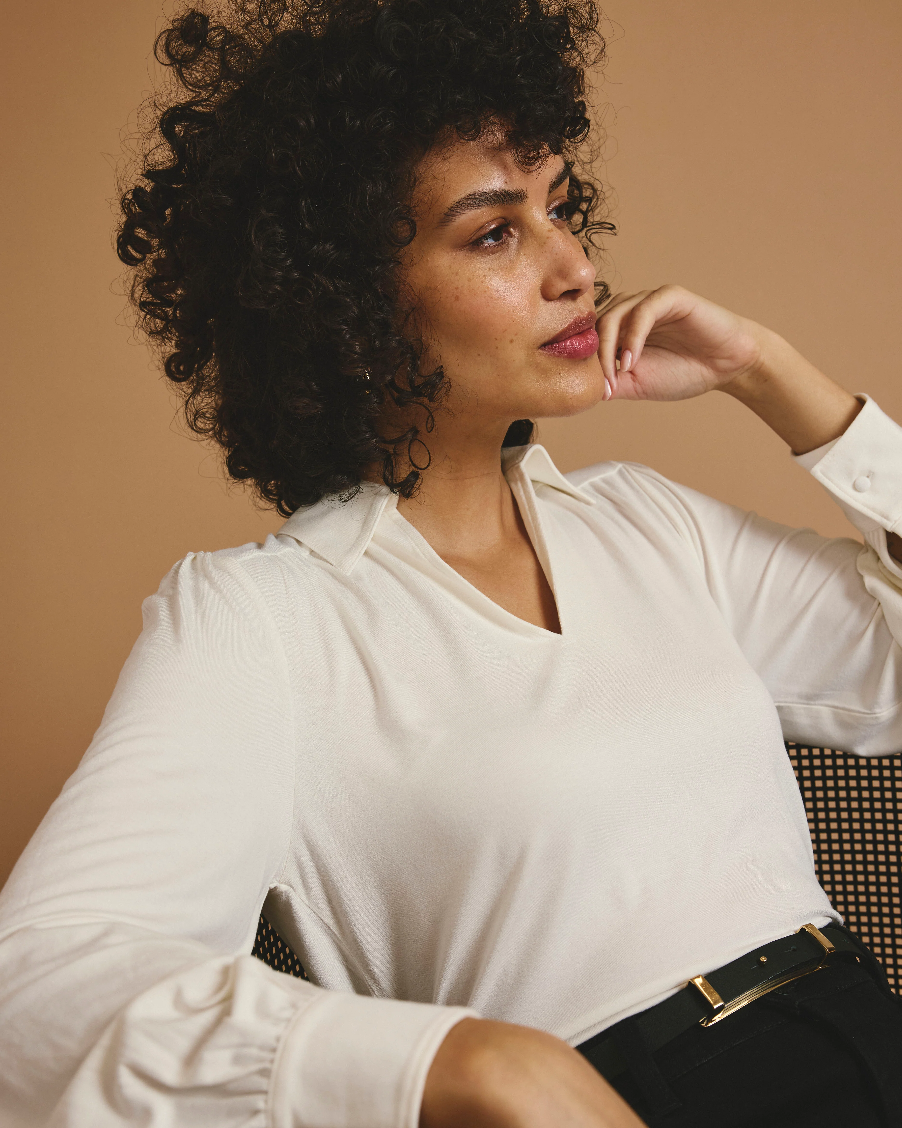 Moore Liquid Jersey Blouse - White - Image 4