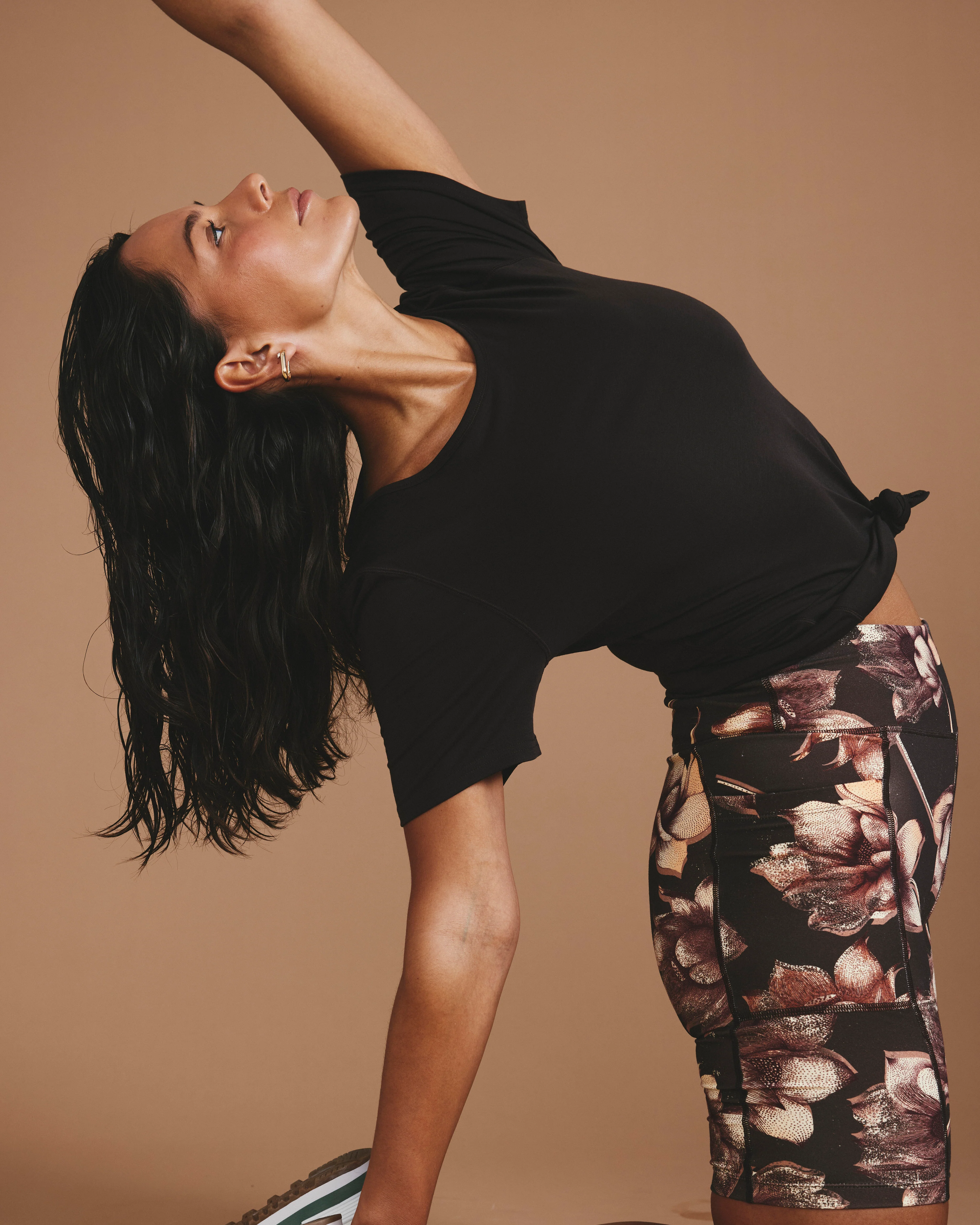 Next-to-Naked Bike Shorts - Lotus Print - Image 4