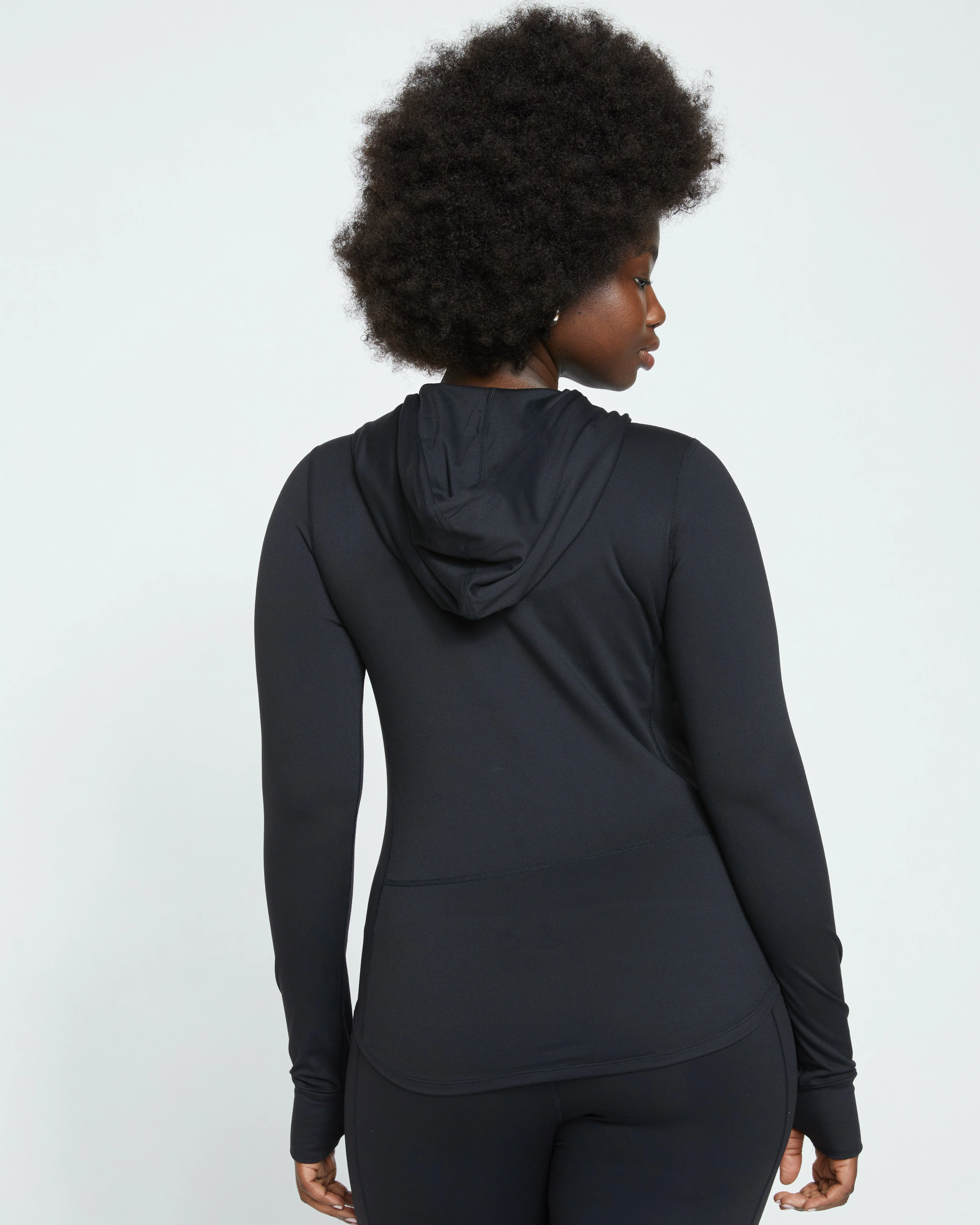 Next-to-Naked Hooded Zip Jacket - Black - Image 4