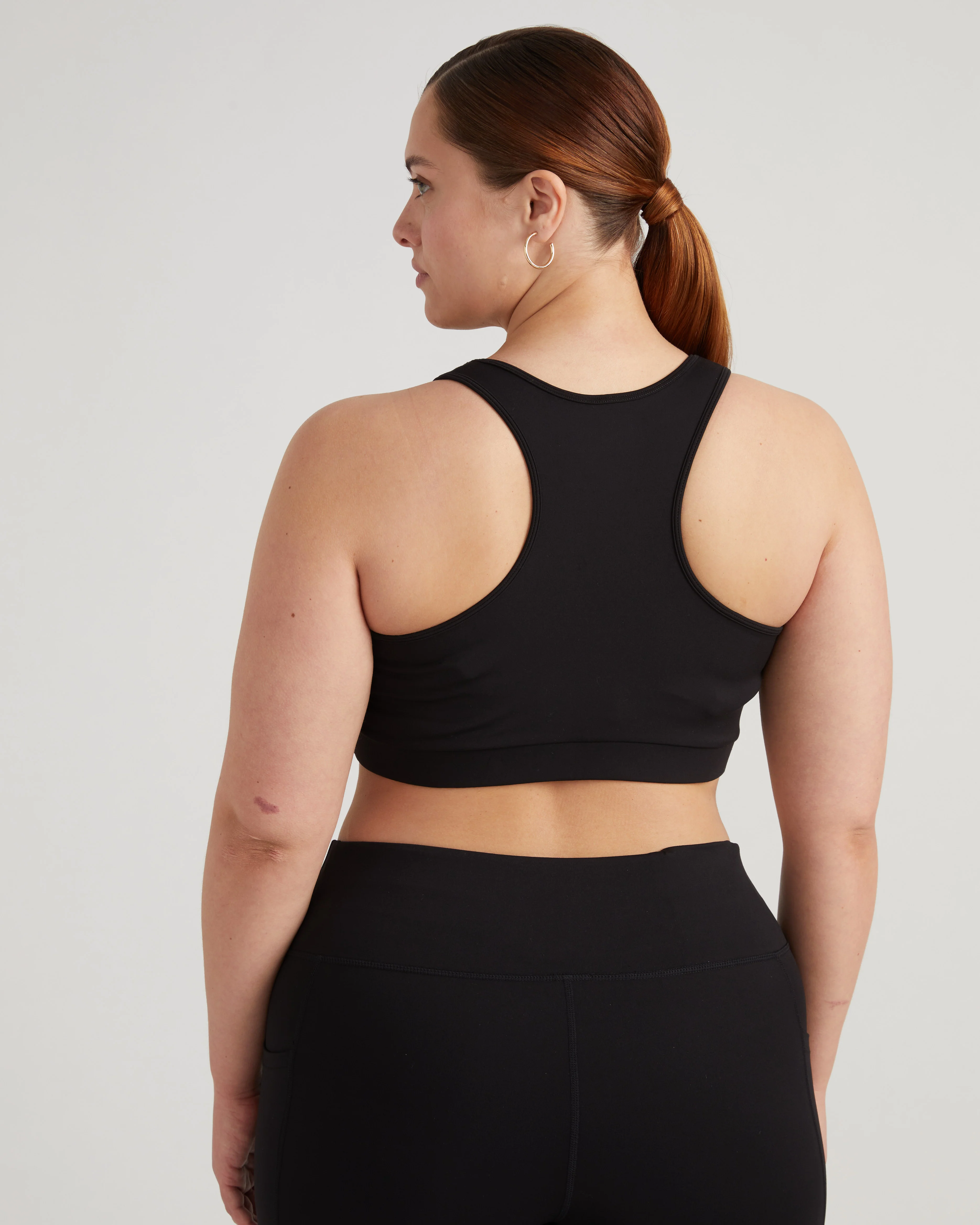 Next-to-Naked Racerback Sports Bra - Black - Image 6