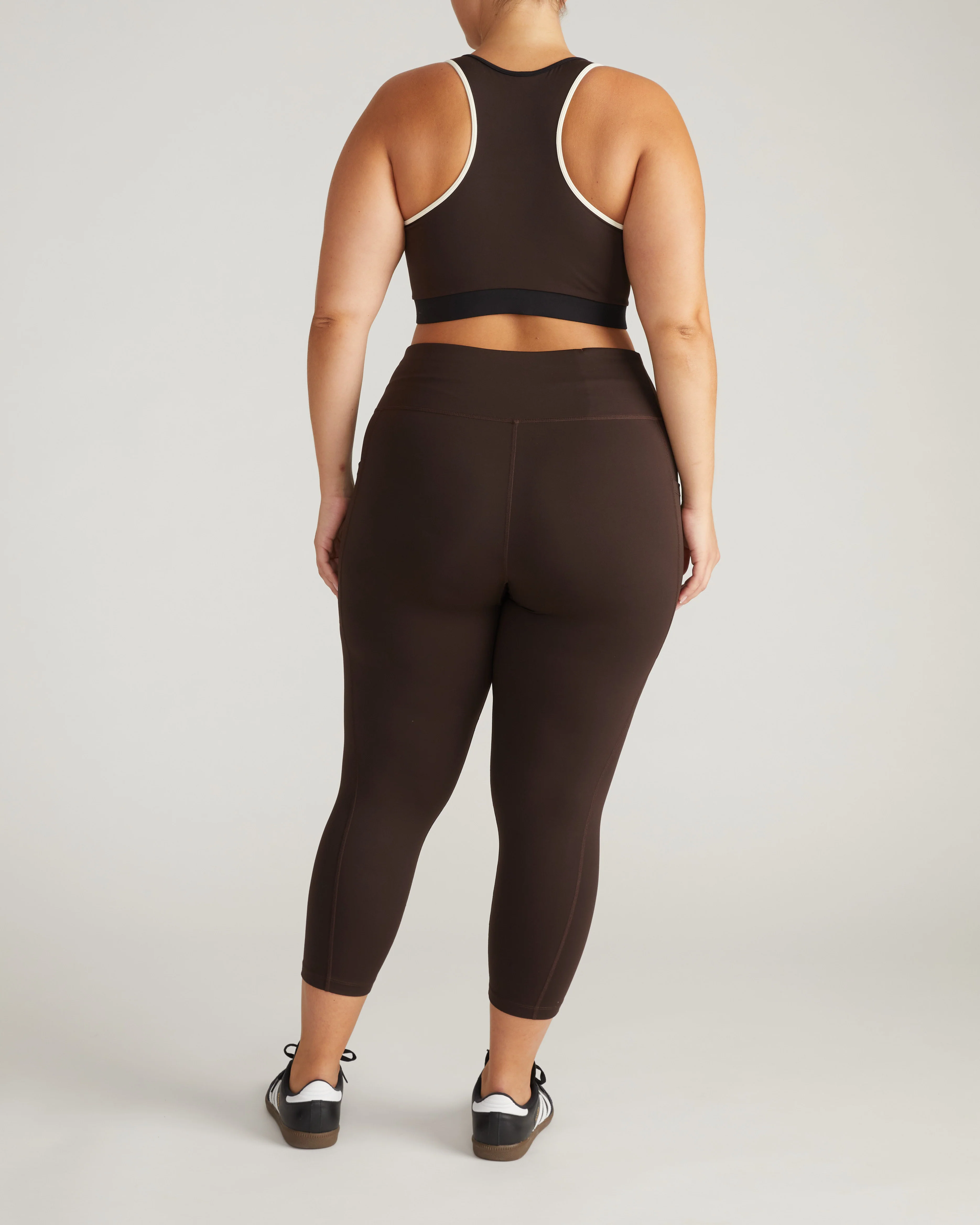 Next-to-Naked Cropped Pocket Legging - Deep Brown - Image 7