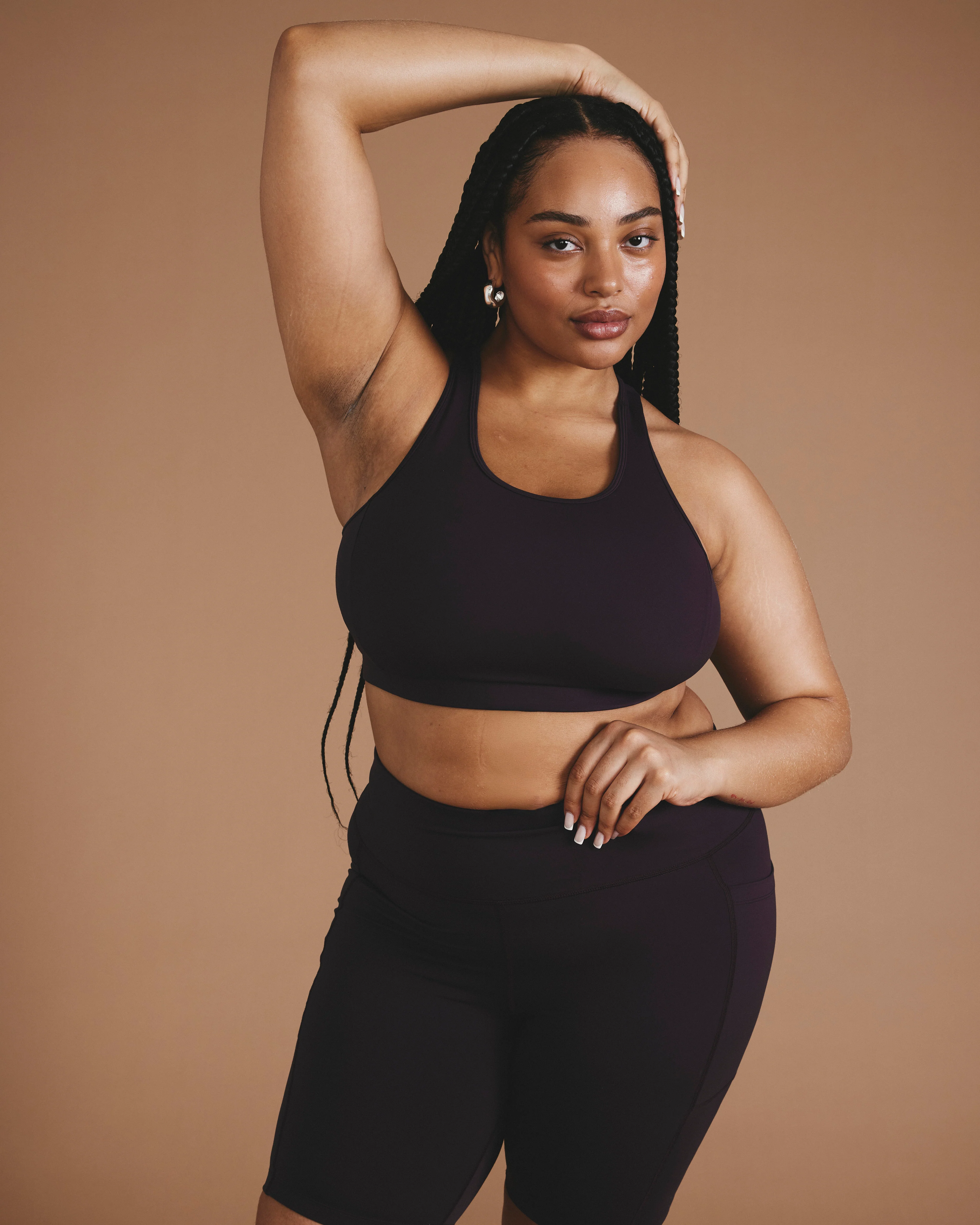 Next-to-Naked Racerback Sports Bra - Purple Jewel - Image 2