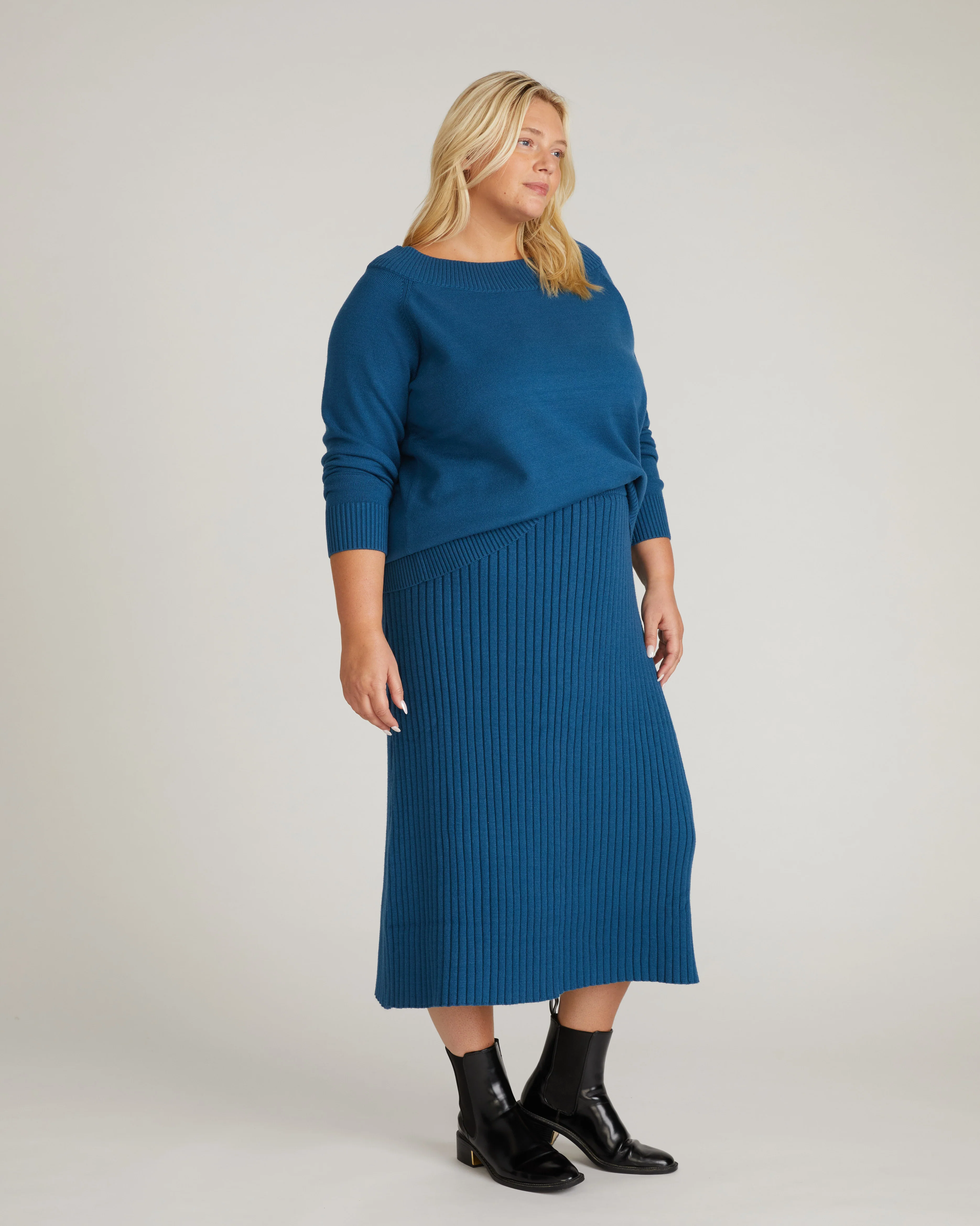 Noomi Cold Shoulder Sweater - Deep Teal - Image 6