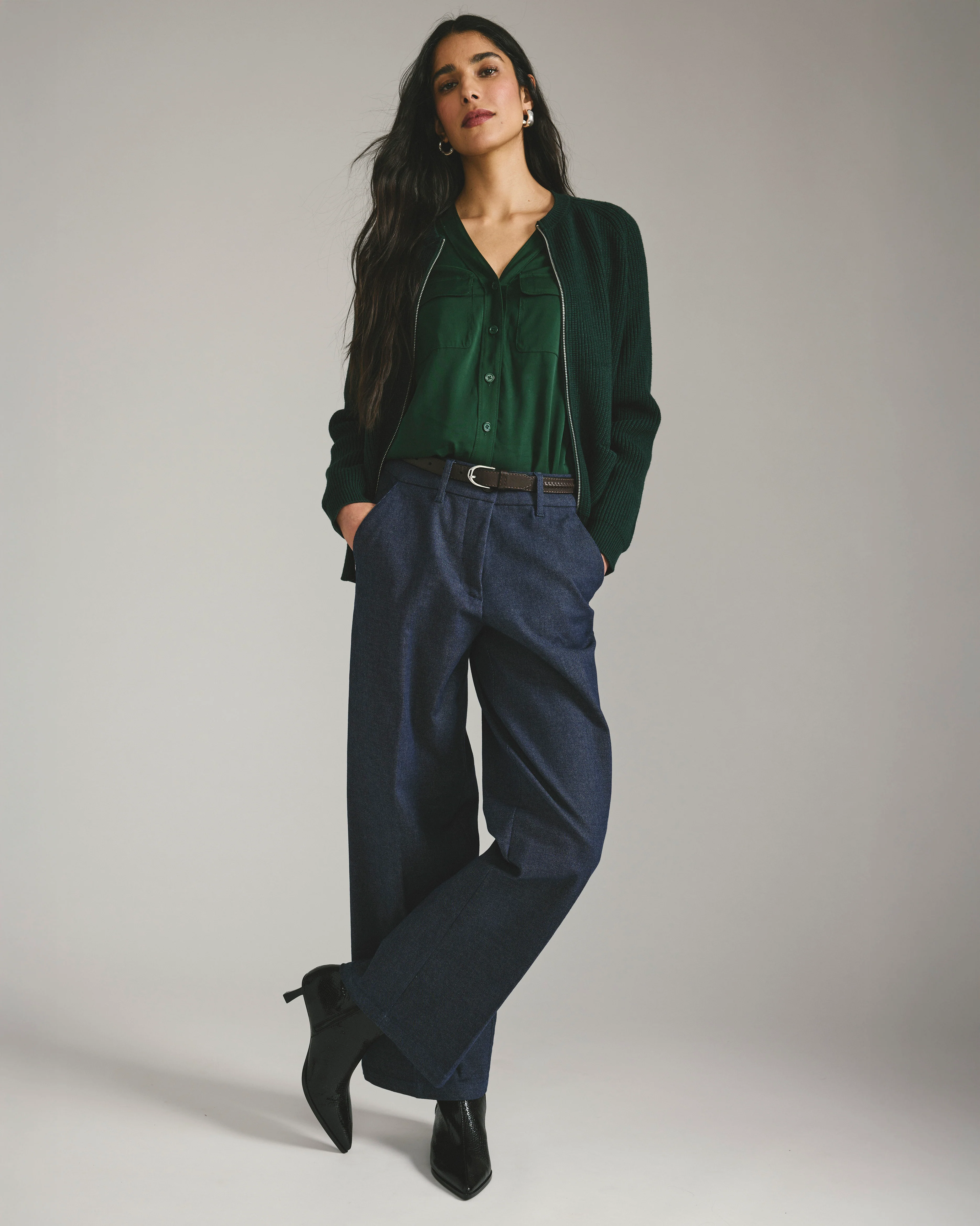 Nova Denim Look Pants - Dark Indigo - Image 3