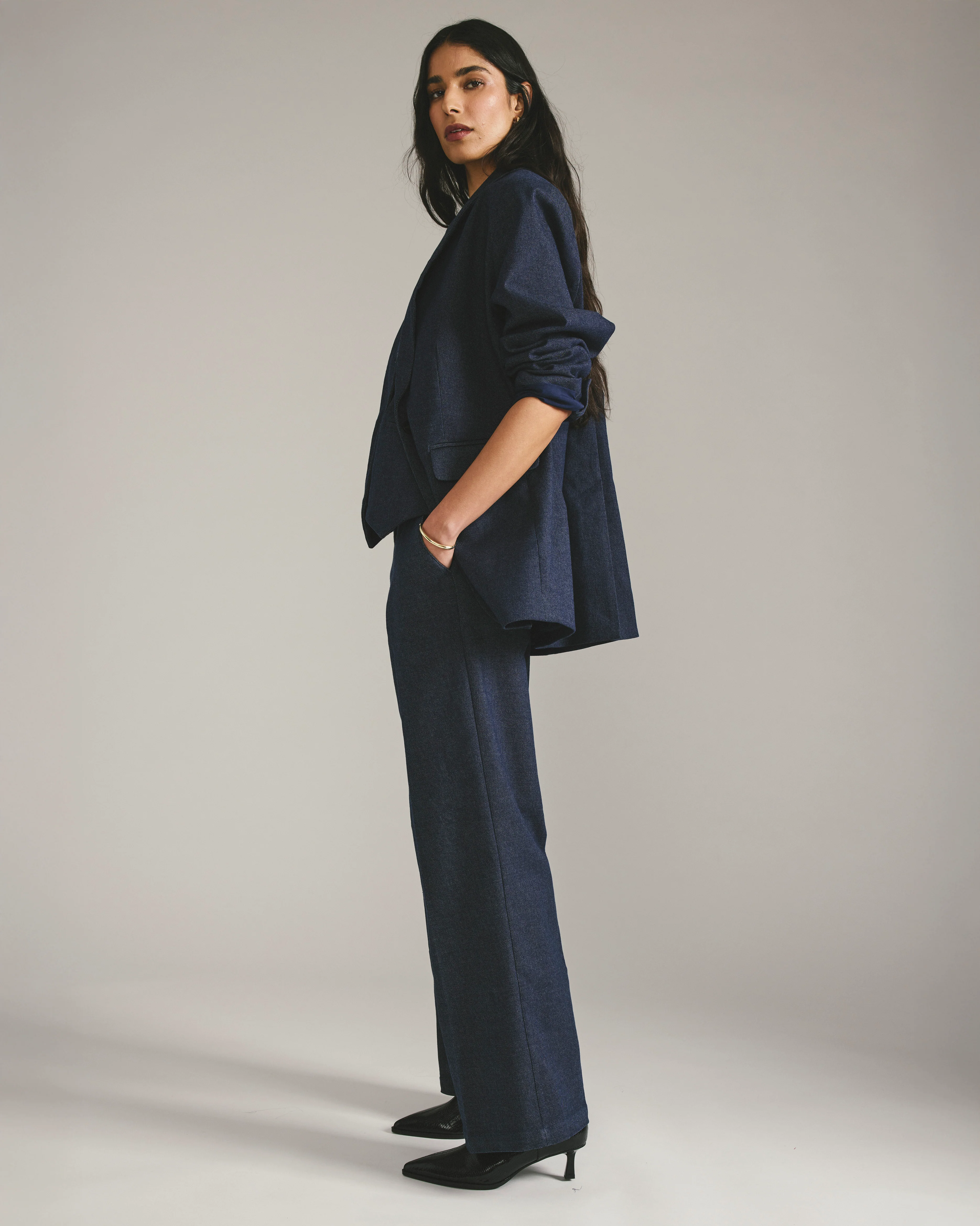 Nova Denim Look Pants - Dark Indigo - Image 4