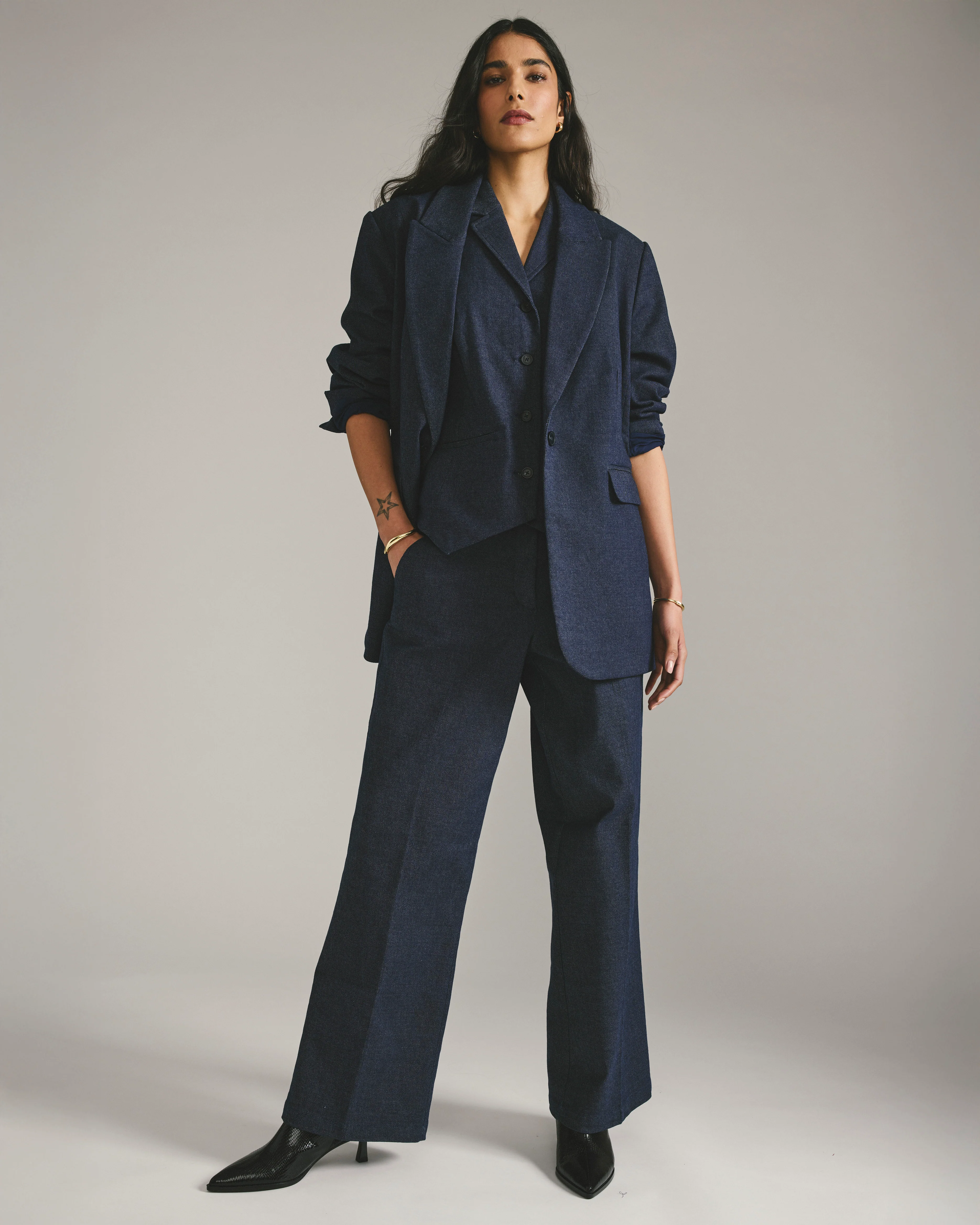 Nova Denim Look Pants - Dark Indigo - Image 5