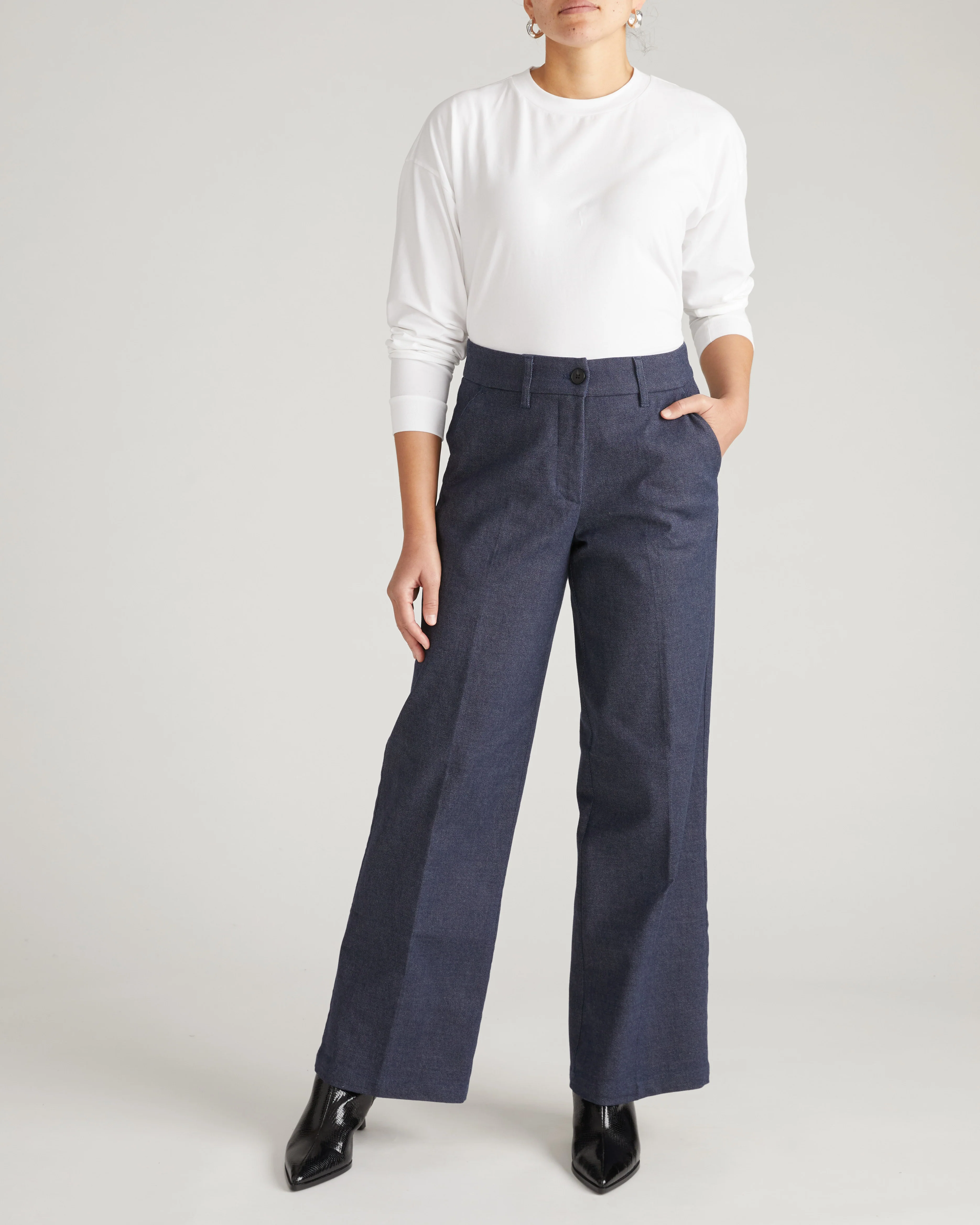 Nova Denim Look Pants - Dark Indigo - Image 7